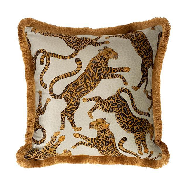 Cheetah Knife Edge Square Pillows (Set of 2) by Havenside Home - Bed Bath &  Beyond - 30768198