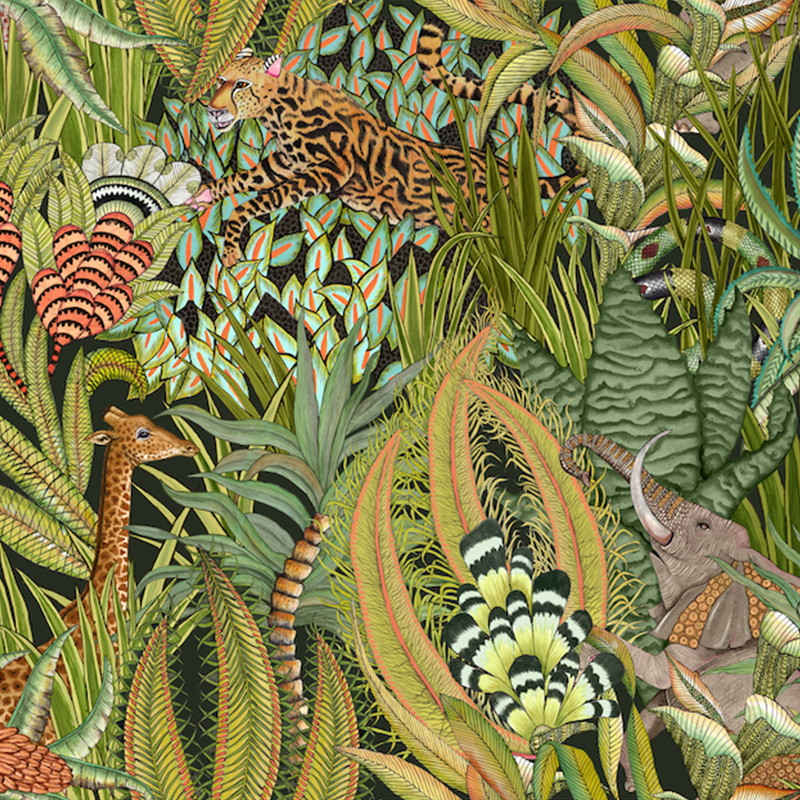 Sabie Forest Fabric - Velvet - Delta