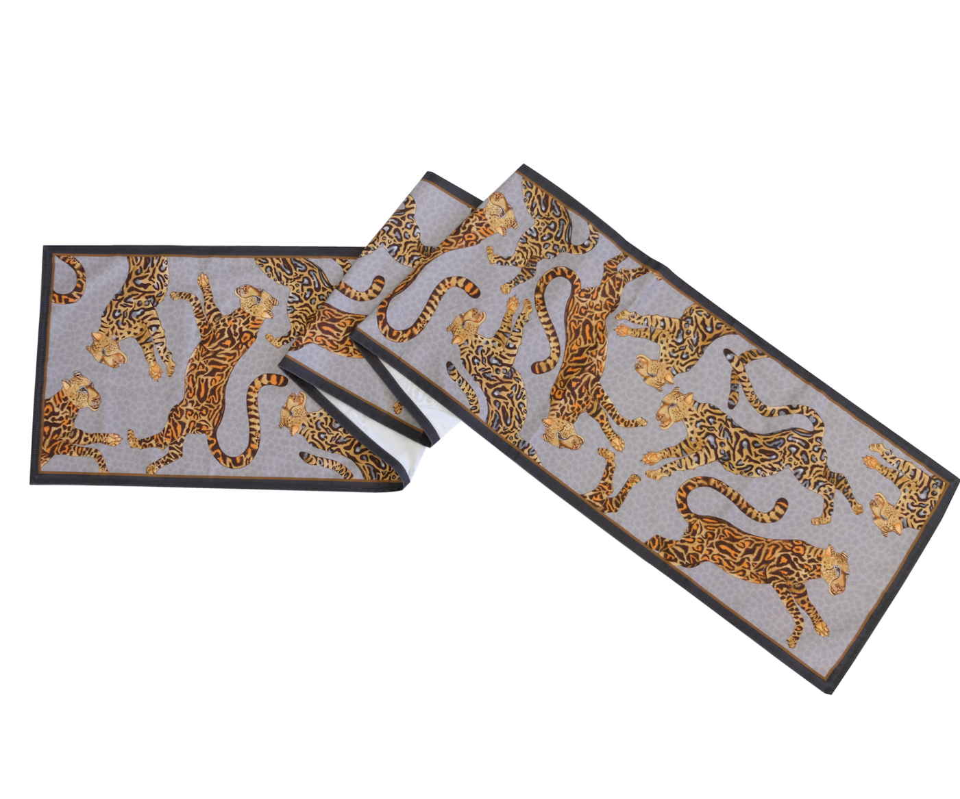 Cheetah Kings Table Runner - Silver