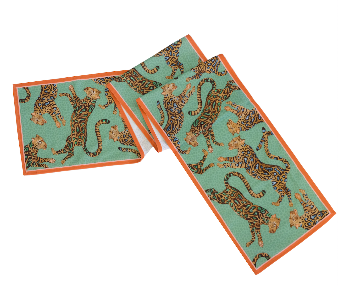 Cheetah Kings Table Runner - Jade - Large