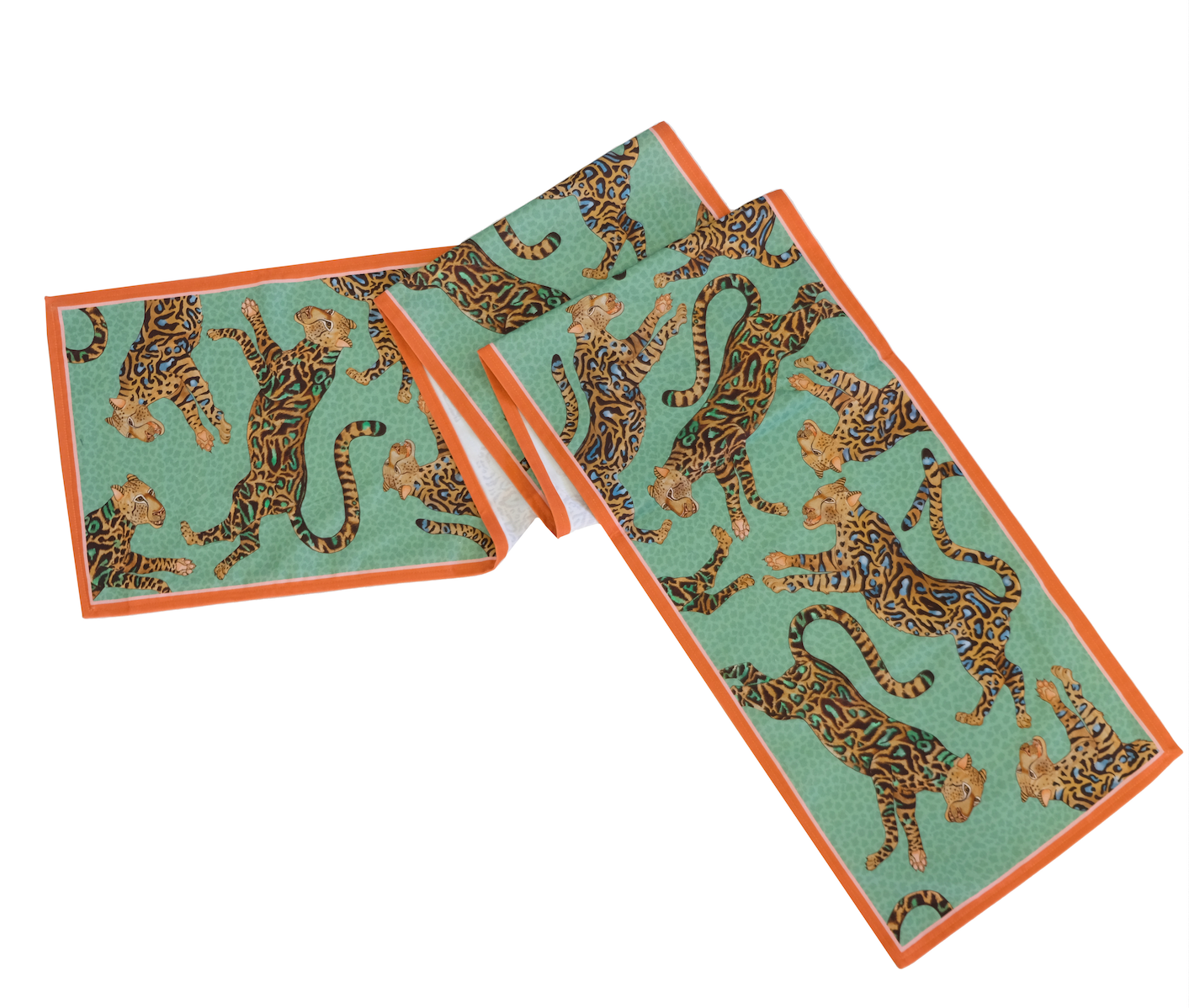 Cheetah Kings Table Runner - Jade