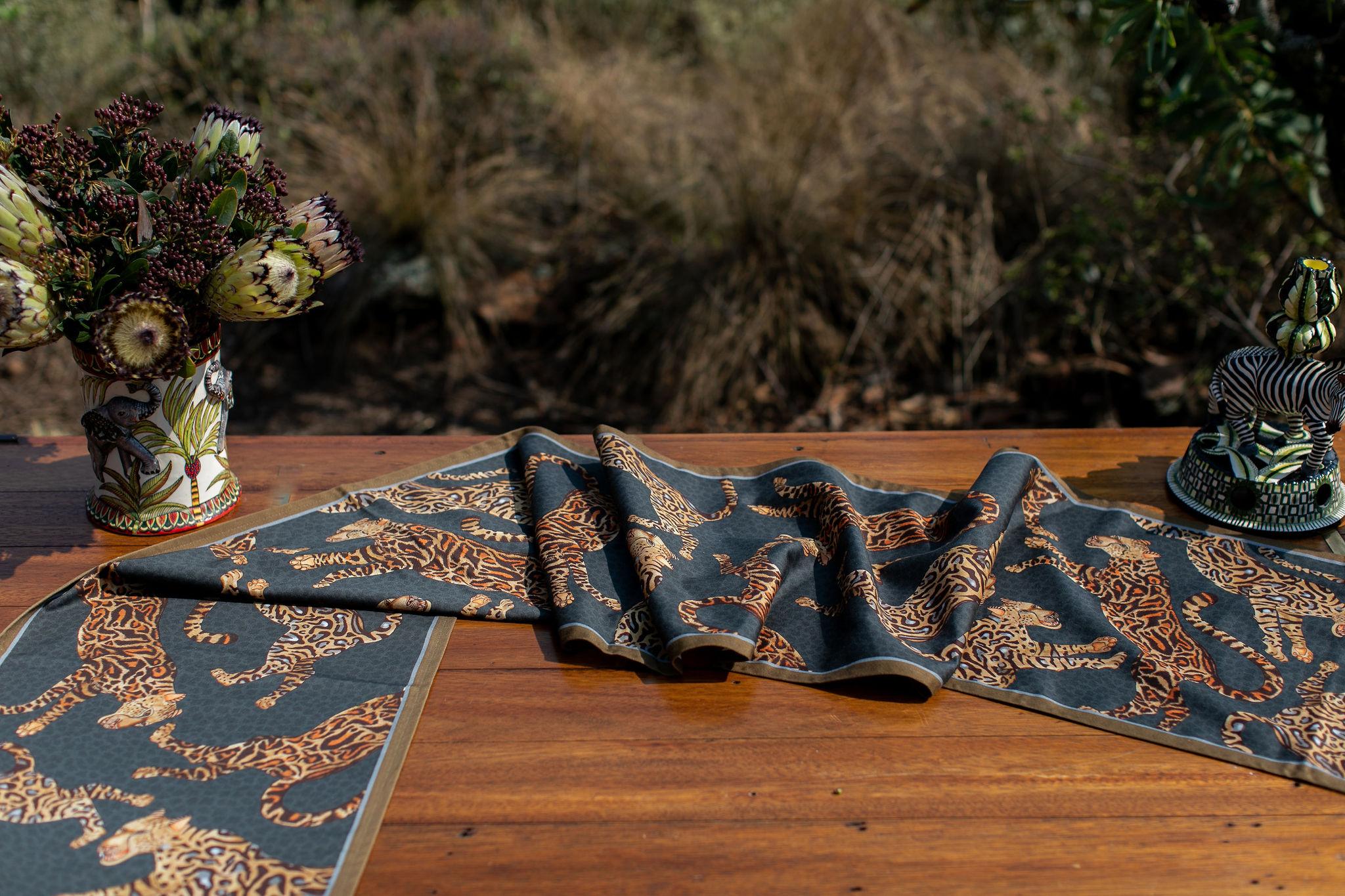 Cheetah Kings Table Runner - Night - Large