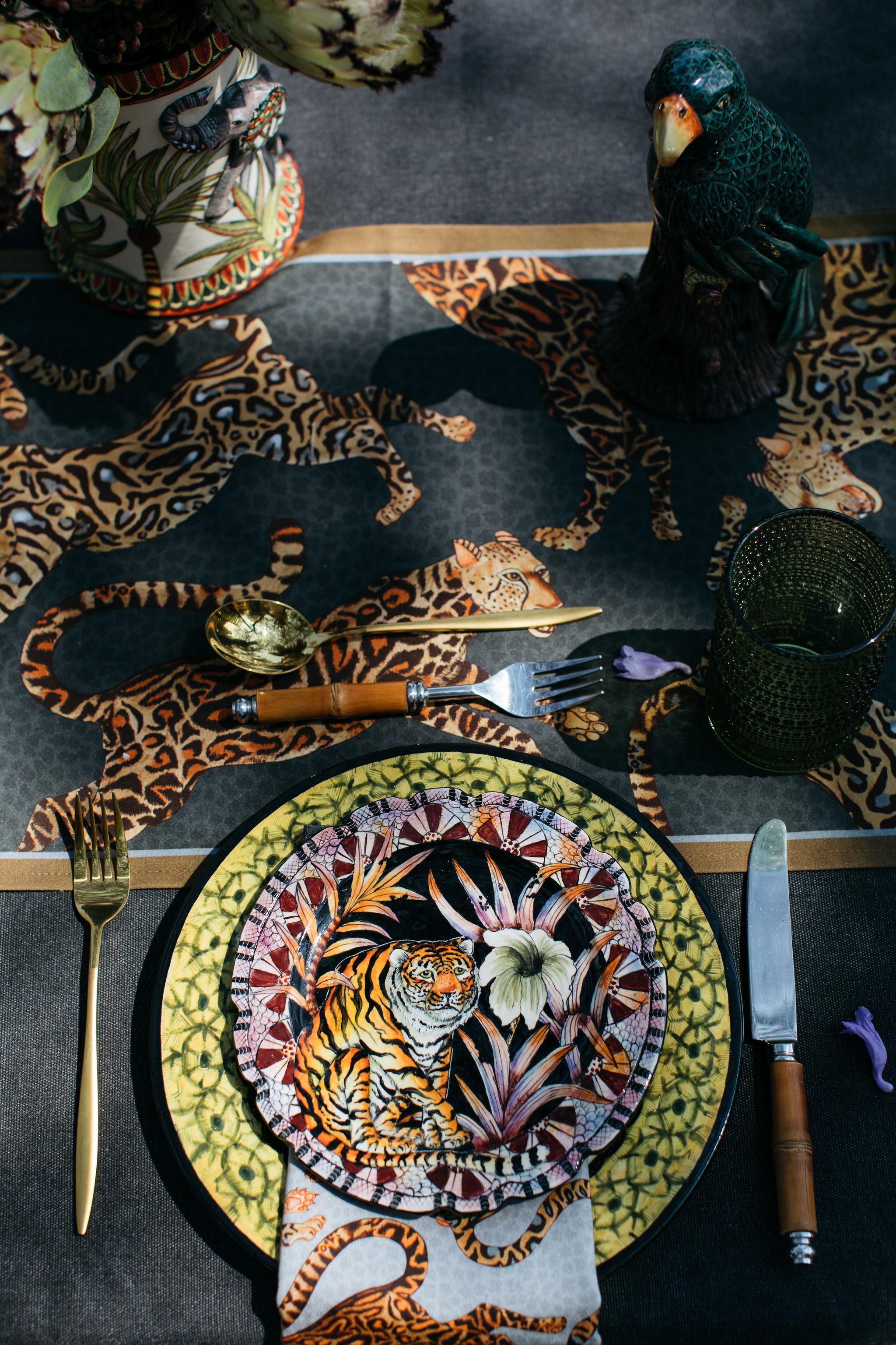 Cheetah Kings Table Runner - Night - Large