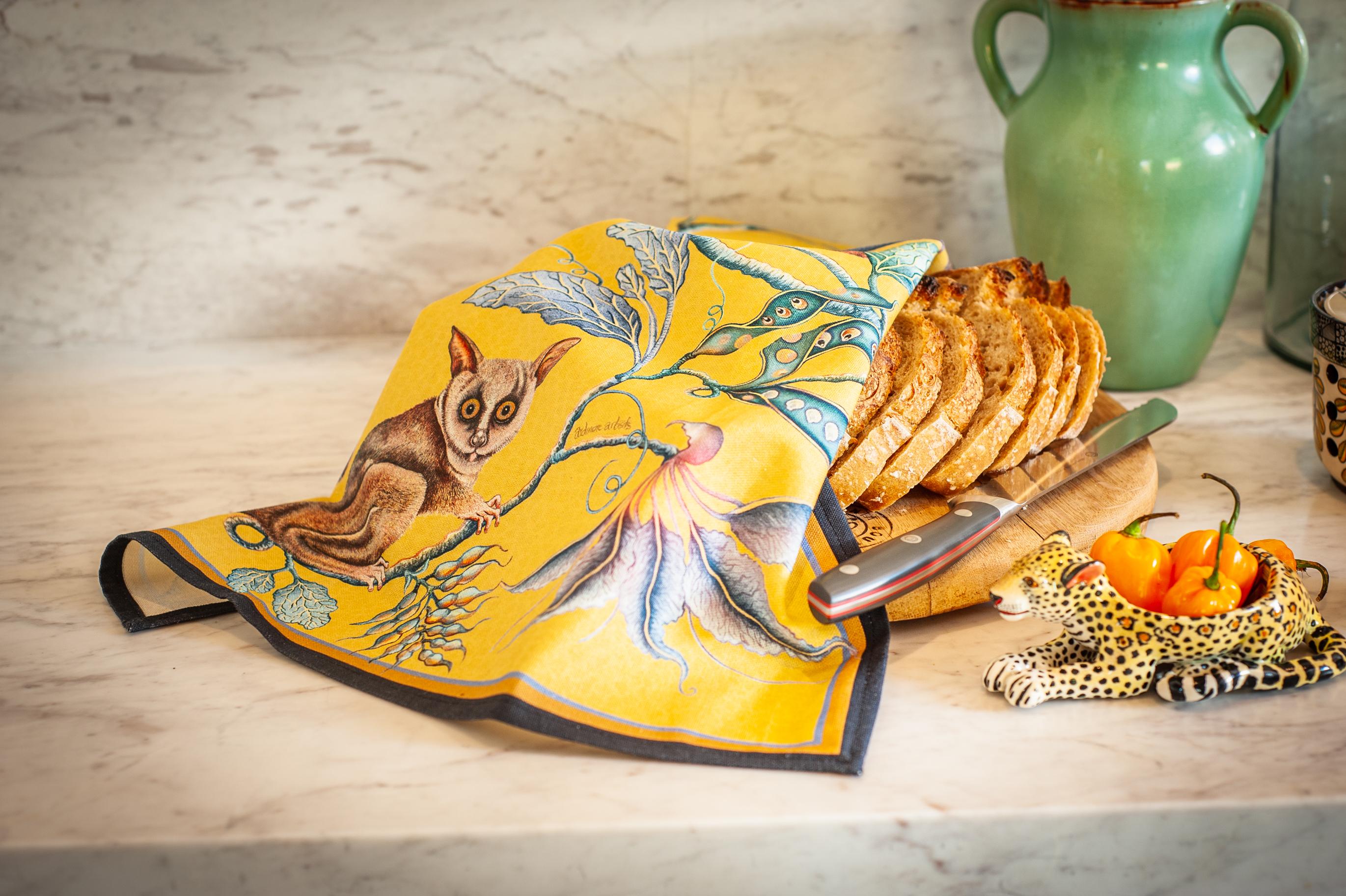 Bush Baby Tea Towel - Butter