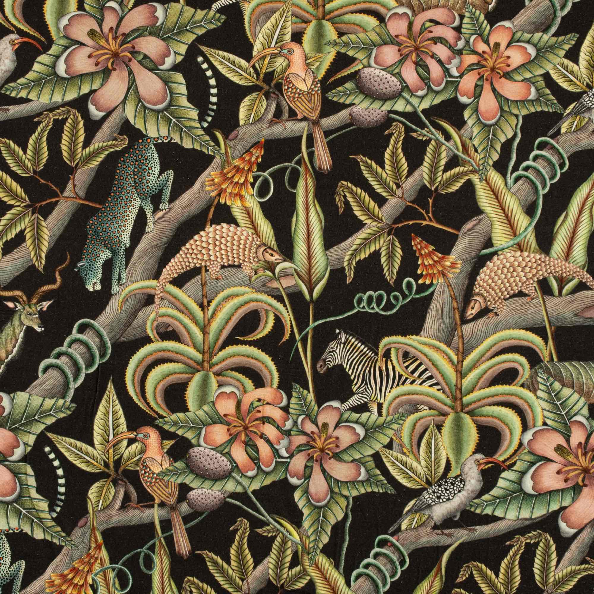 Pangolin Park Fabric - Linen - Night