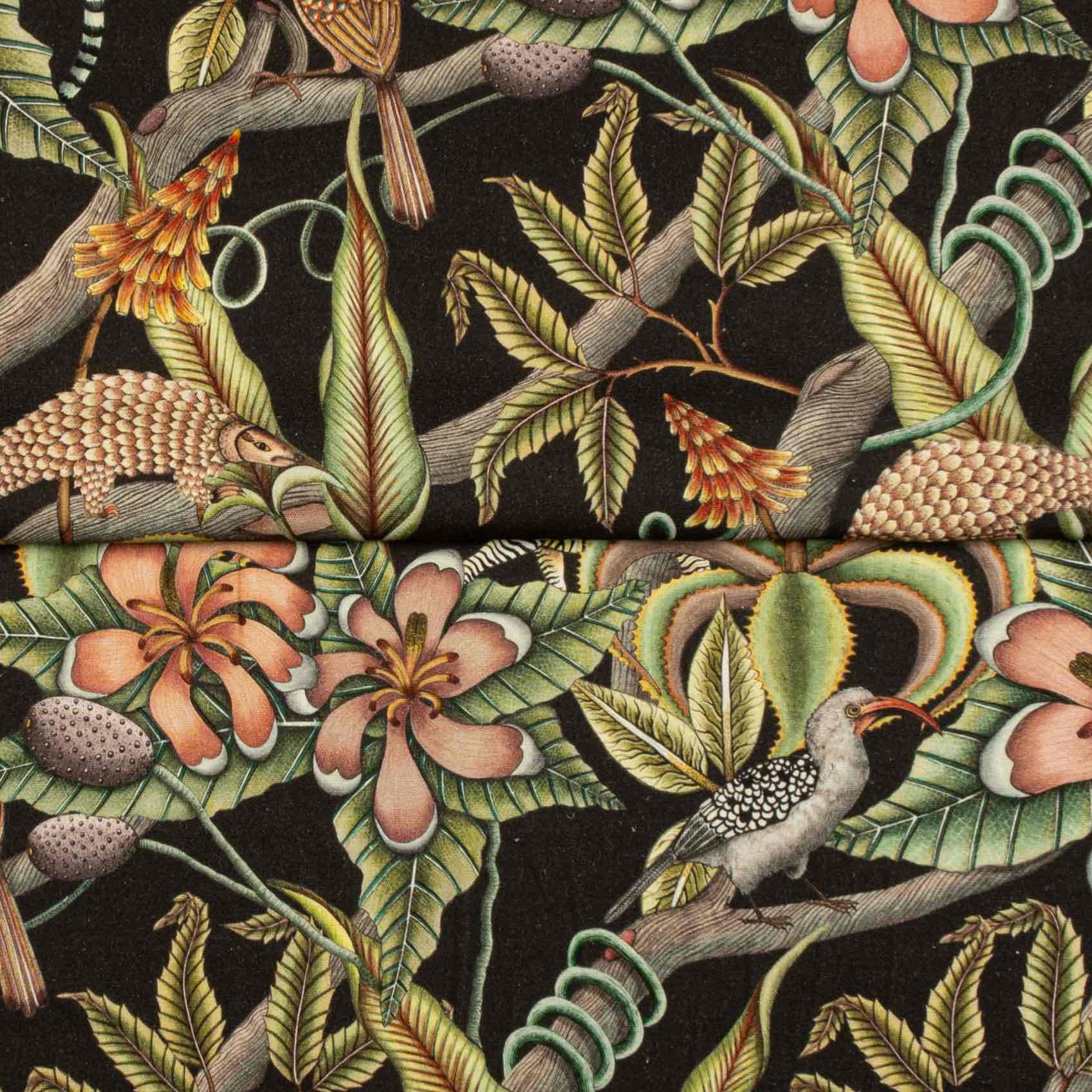 Pangolin Park Fabric - Linen - Night