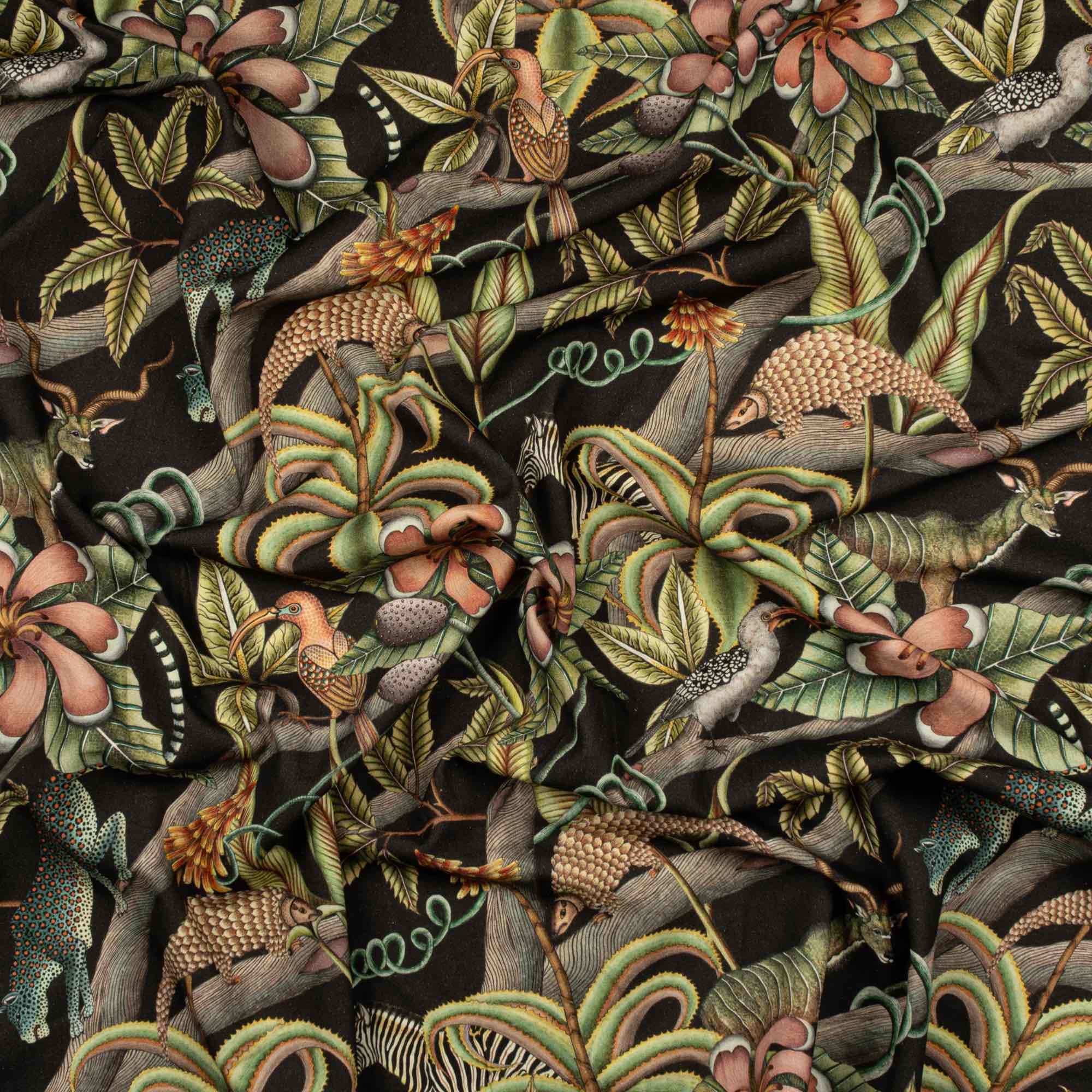 Pangolin Park Fabric - Linen - Night