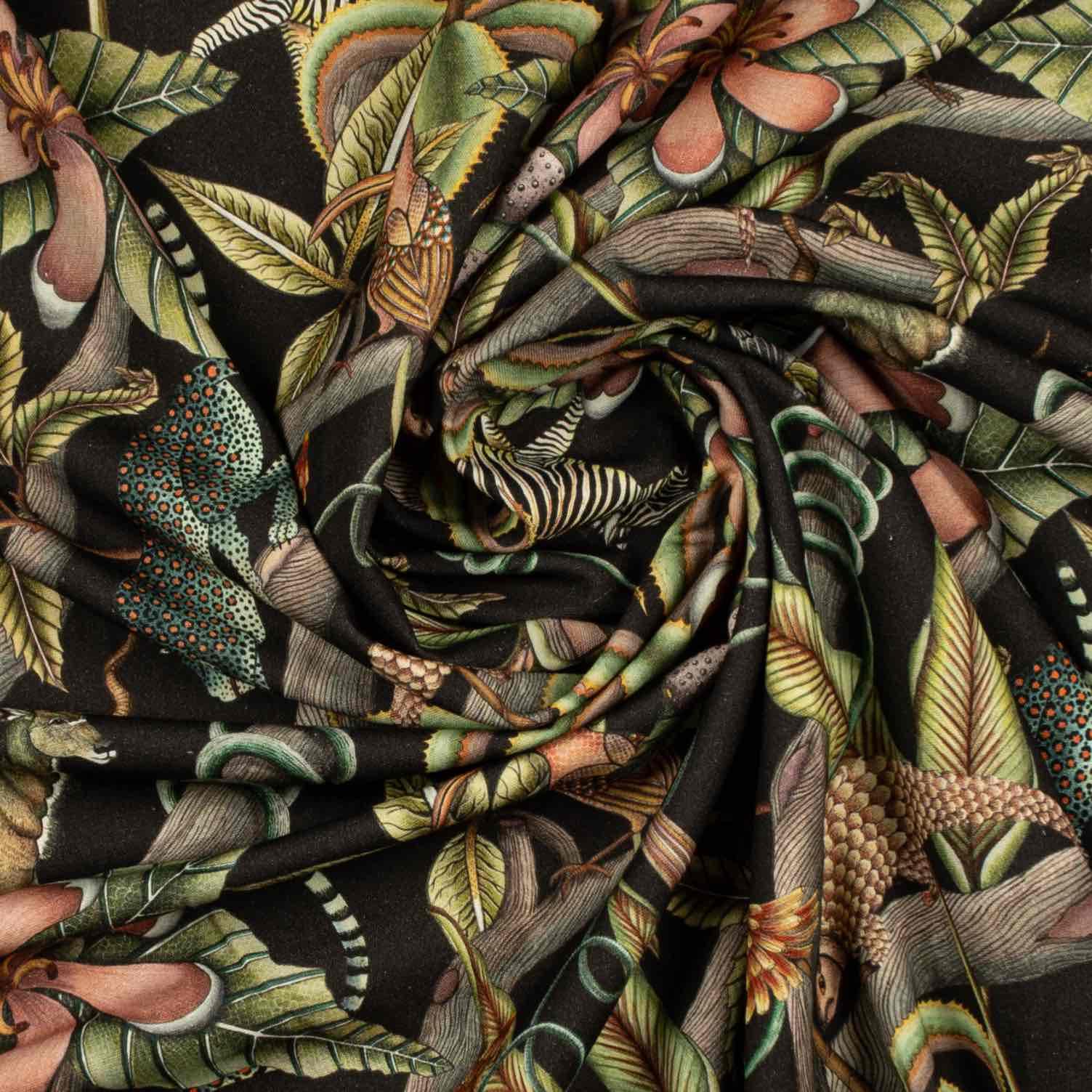 Pangolin Park Fabric - Linen - Night
