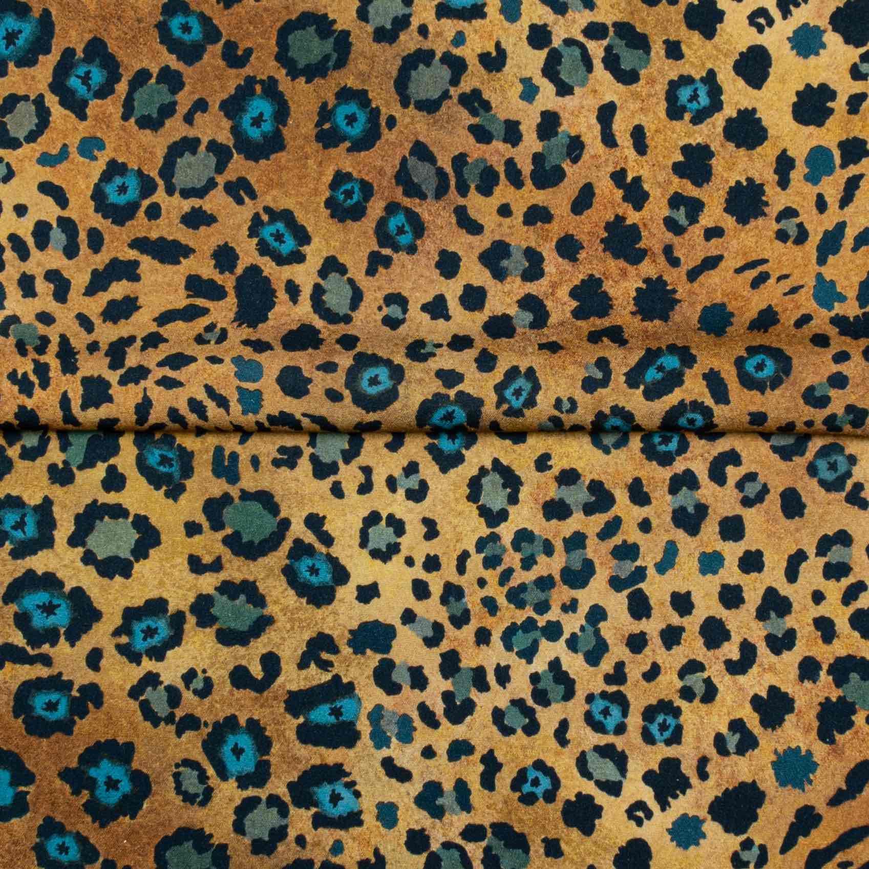 Safari Spot Fabric - Linen - Midnight