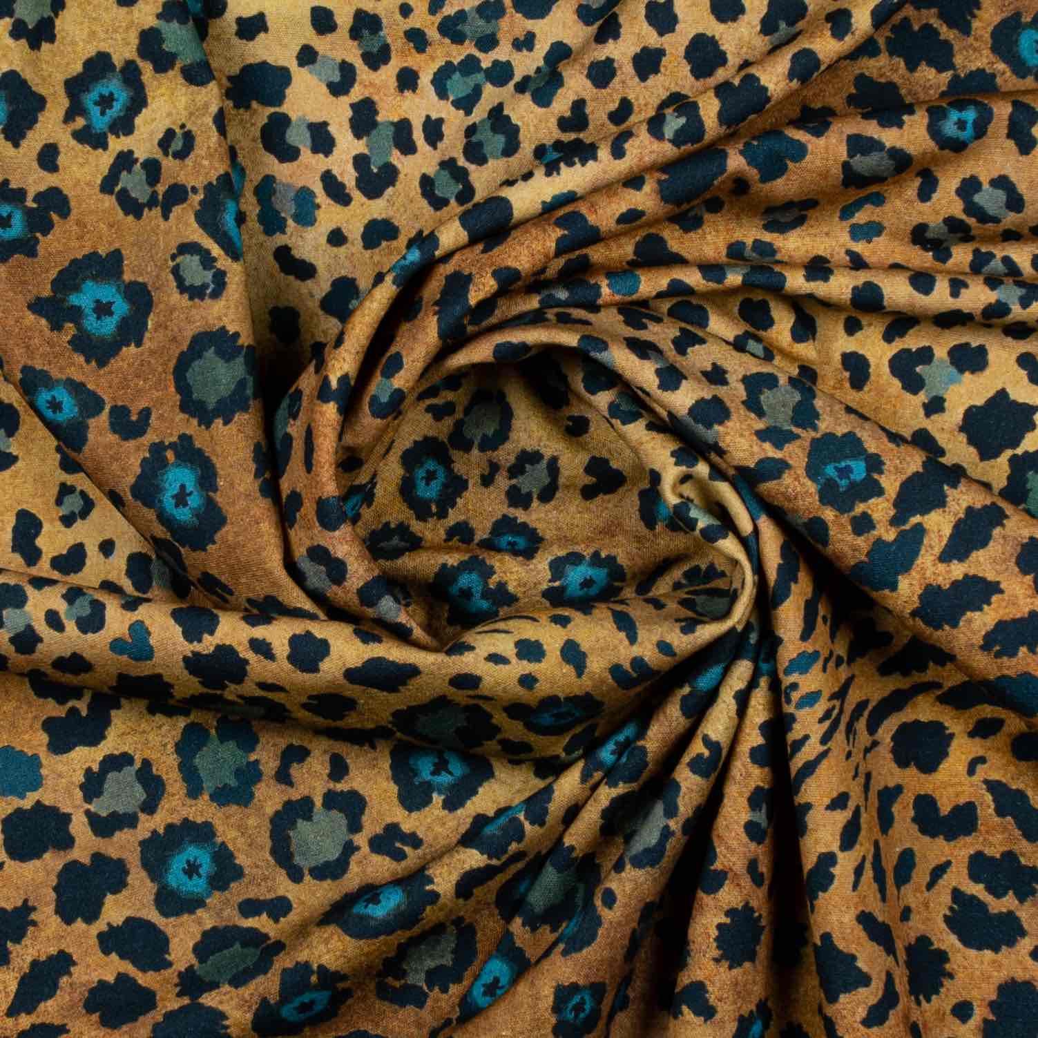 Safari Spot Fabric - Linen - Midnight