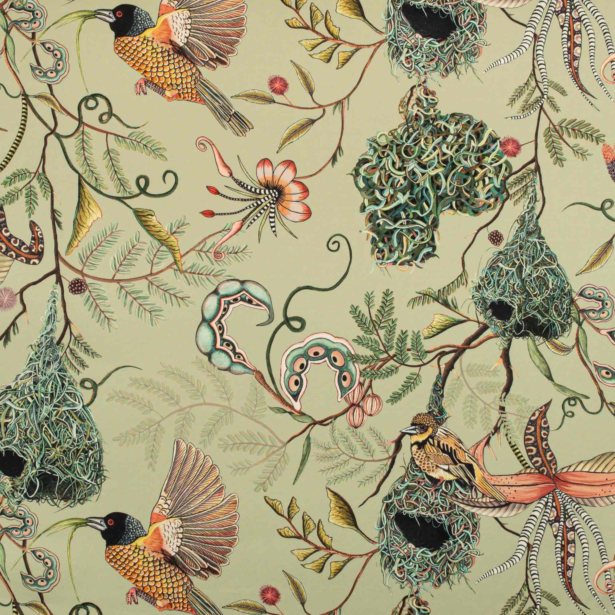 Thanda Nests Outdoor Fabric - Delta