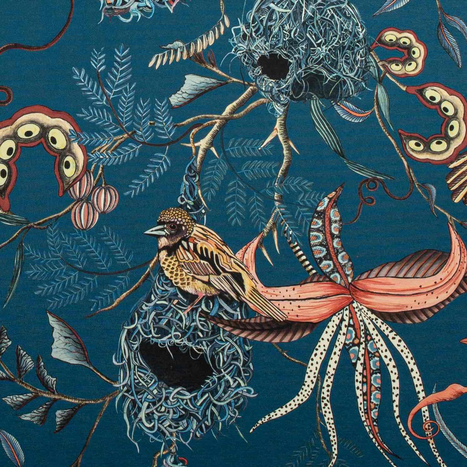 Thanda Nests Outdoor Fabric - Midnight