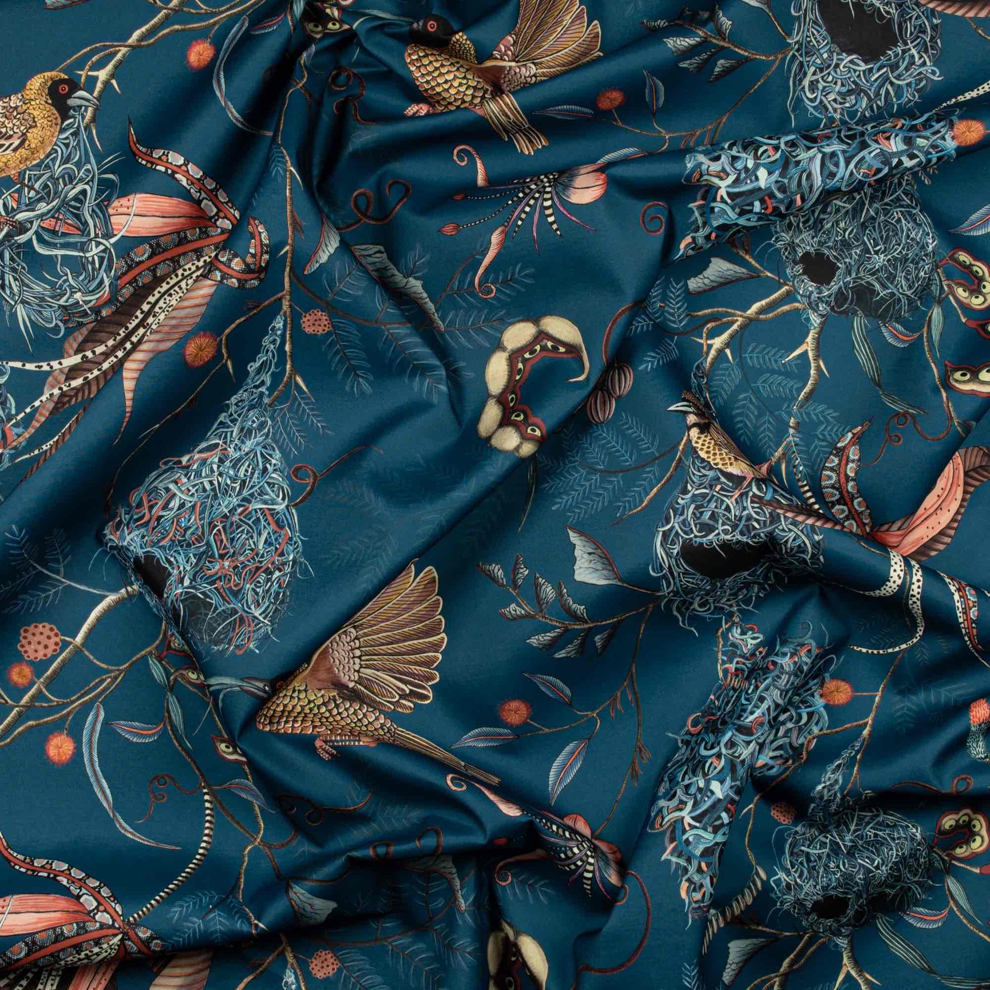 Thanda Nests Outdoor Fabric - Midnight