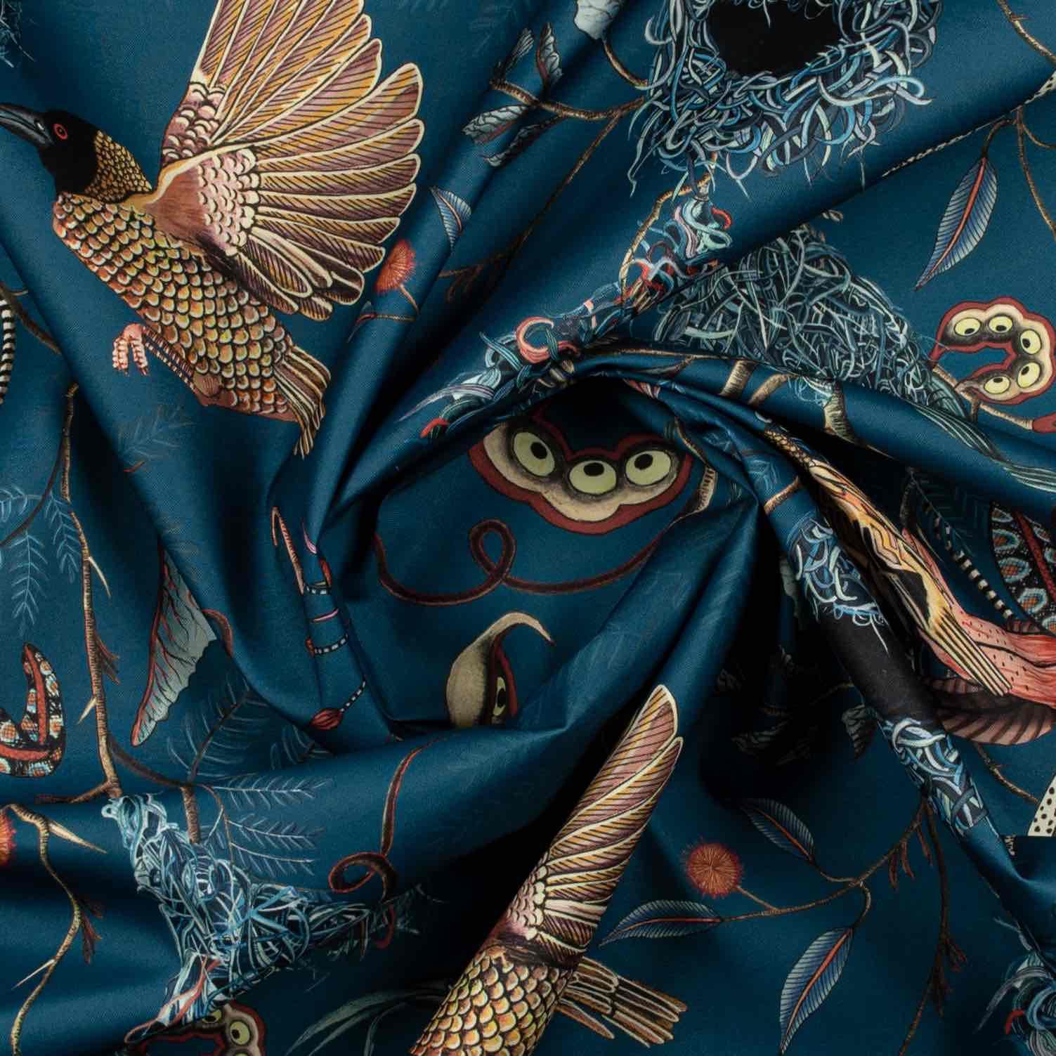 Thanda Nests Outdoor Fabric - Midnight