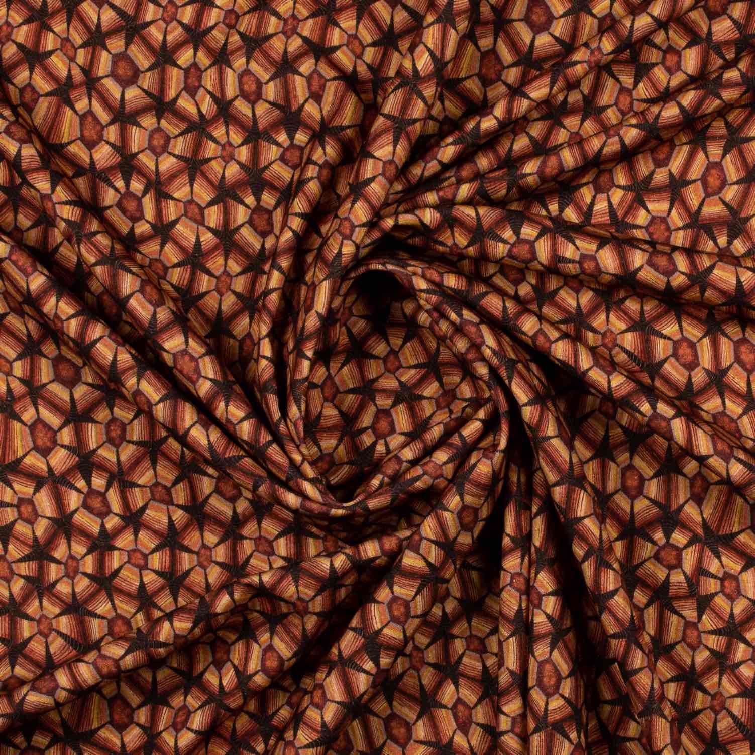 Thanda Tortoise Fabric - Linen - Plum