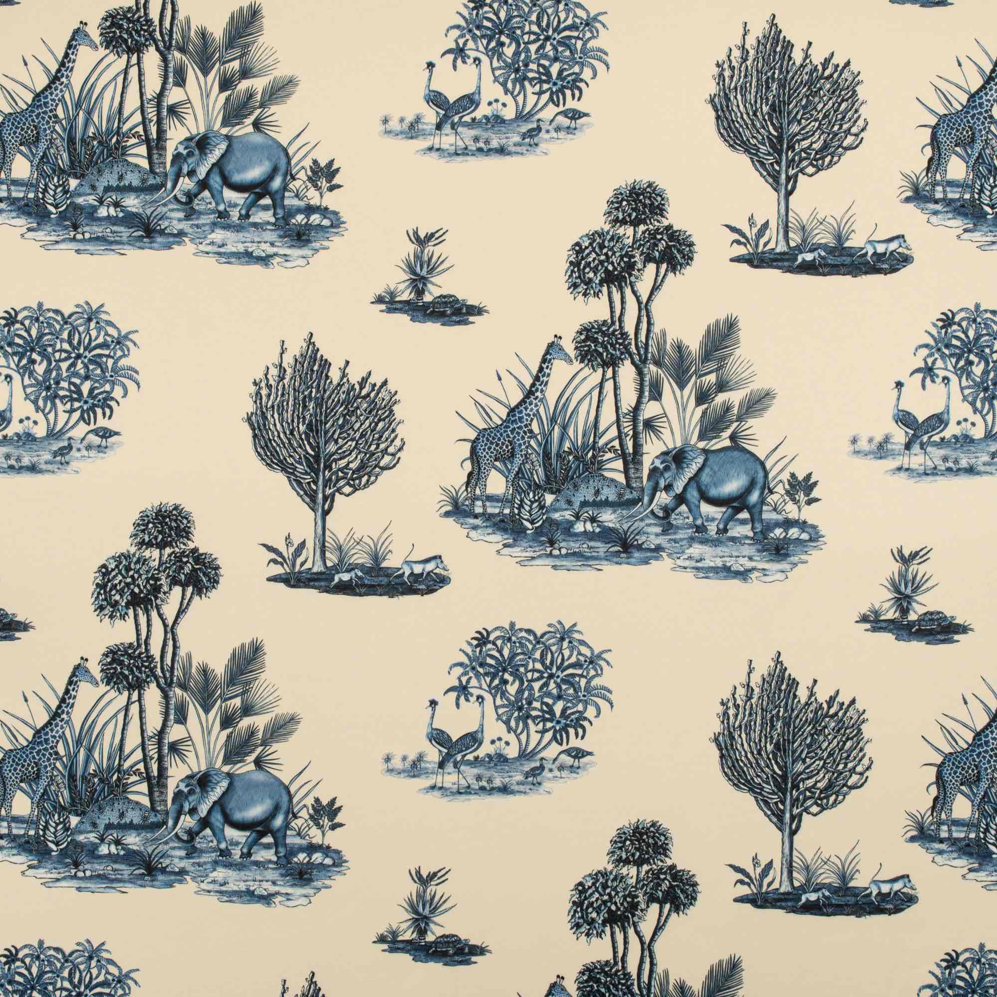 Thanda Toile Outdoor Fabric - Tanzanite