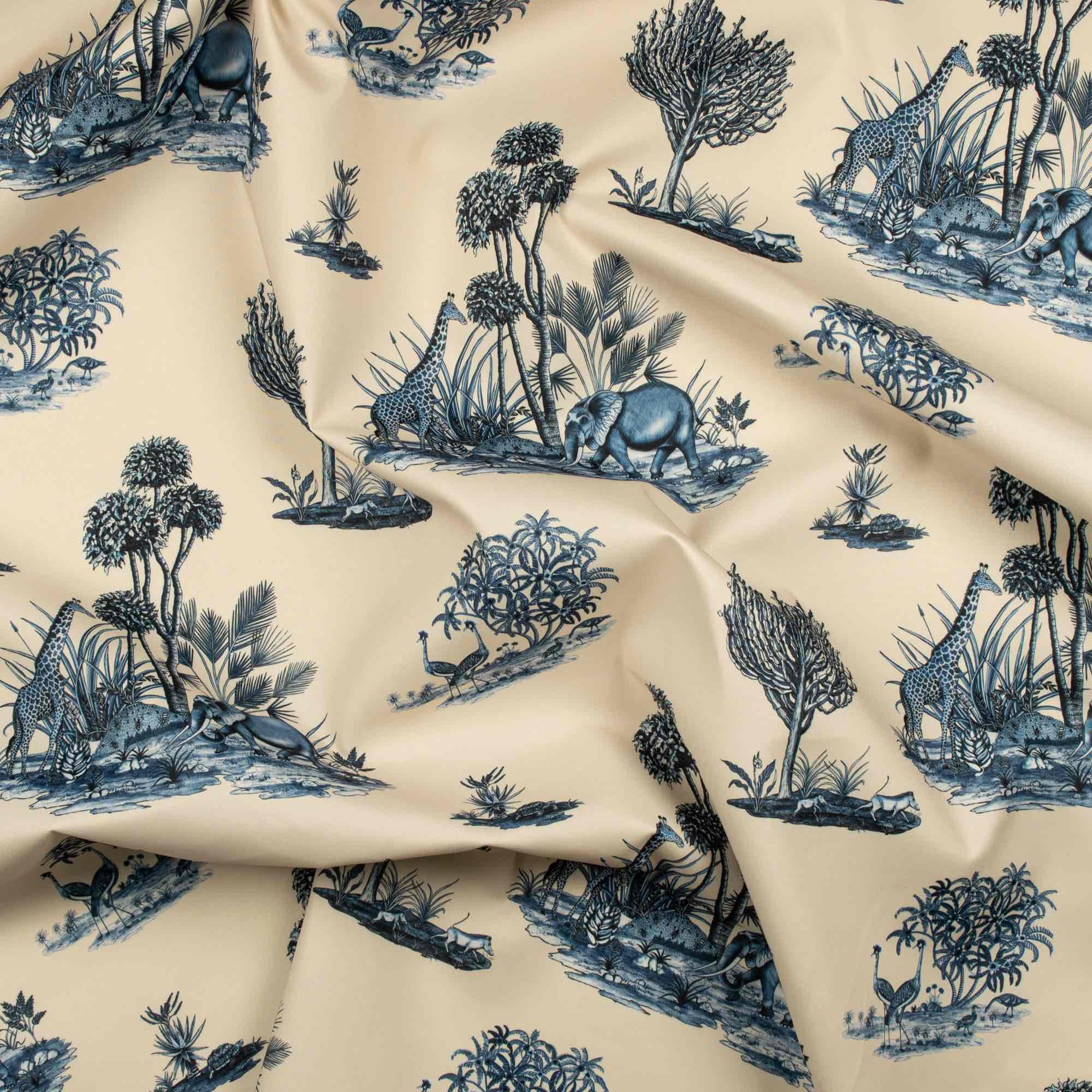 Thanda Toile Outdoor Fabric - Tanzanite