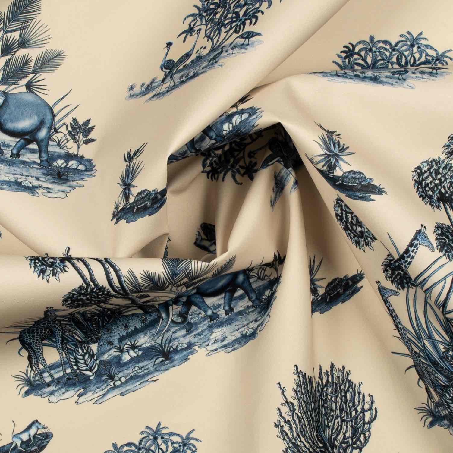 Thanda Toile Outdoor Fabric - Tanzanite