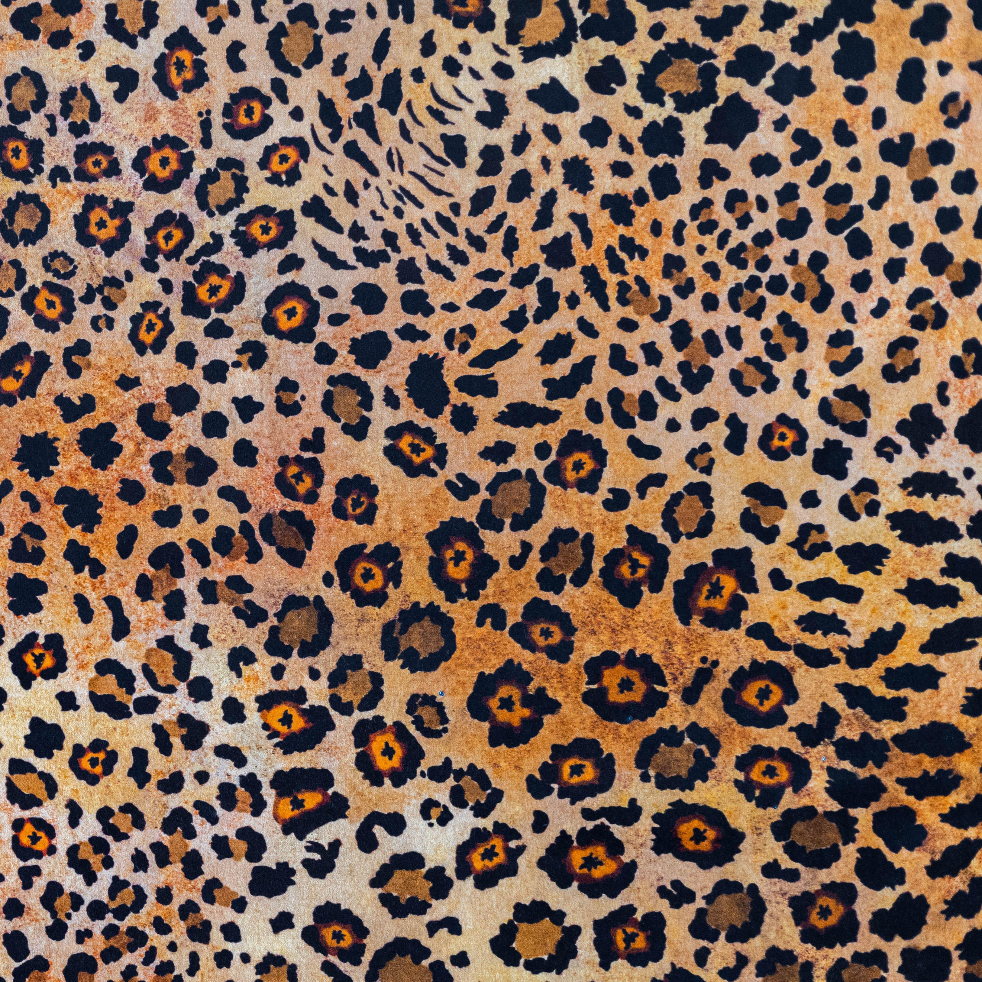 Kudu Pod Ottoman - Safari Spot Velvet Gold - Matte Black