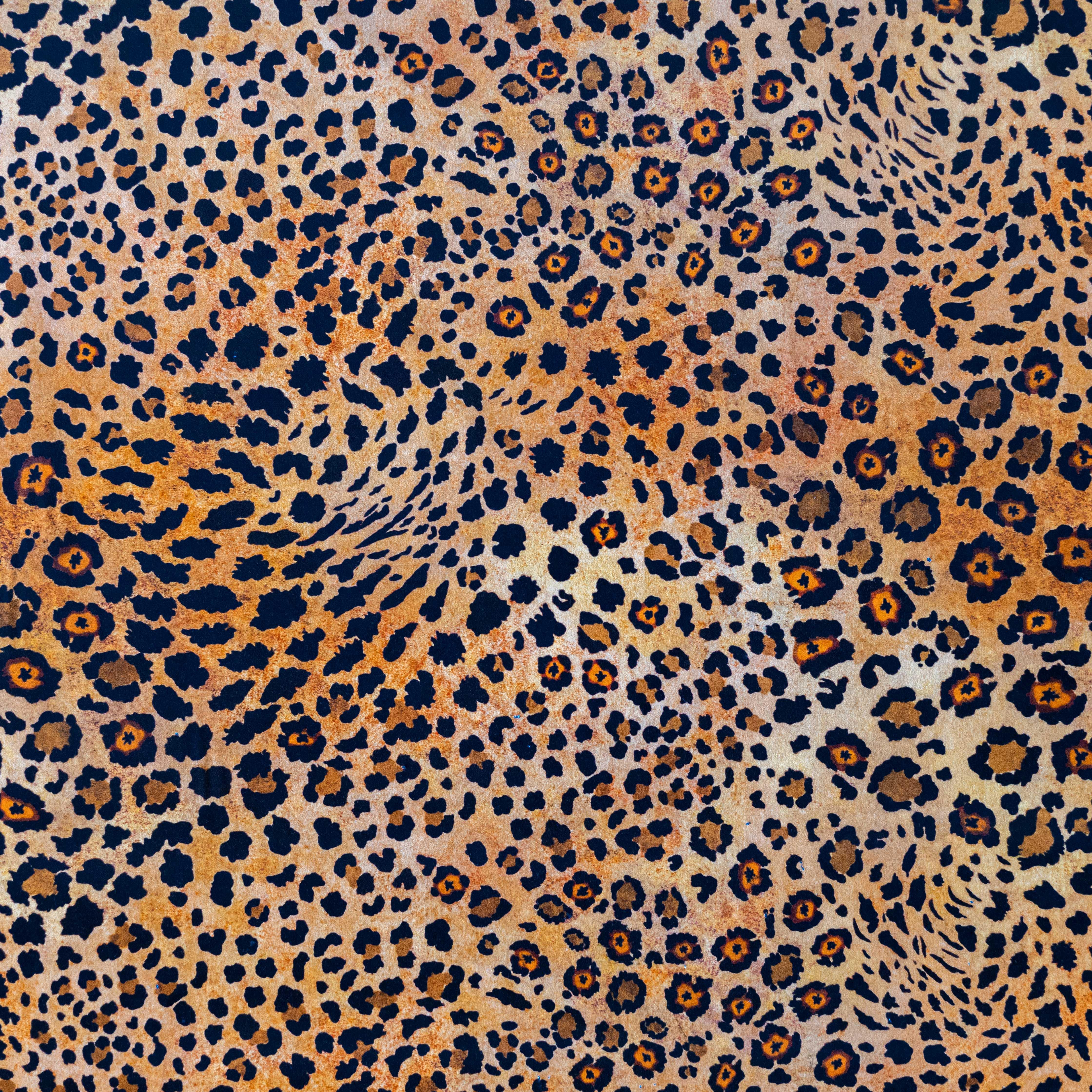 Kudu Pod Ottoman - Safari Spot Velvet Gold - Matte Black