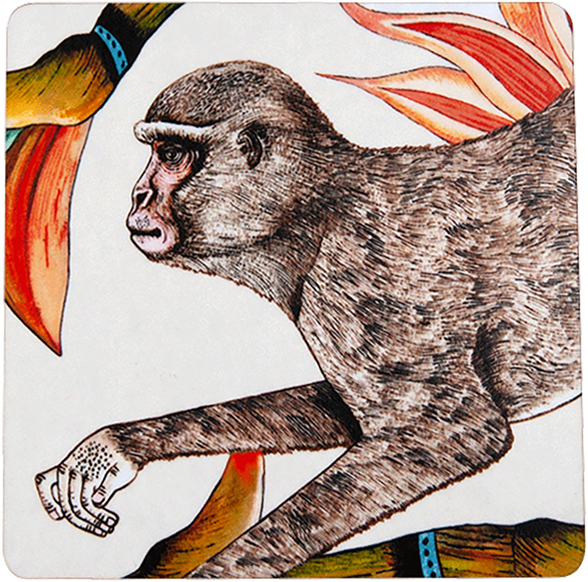 Monkey Paradise Coasters (S/4) - Sandstone