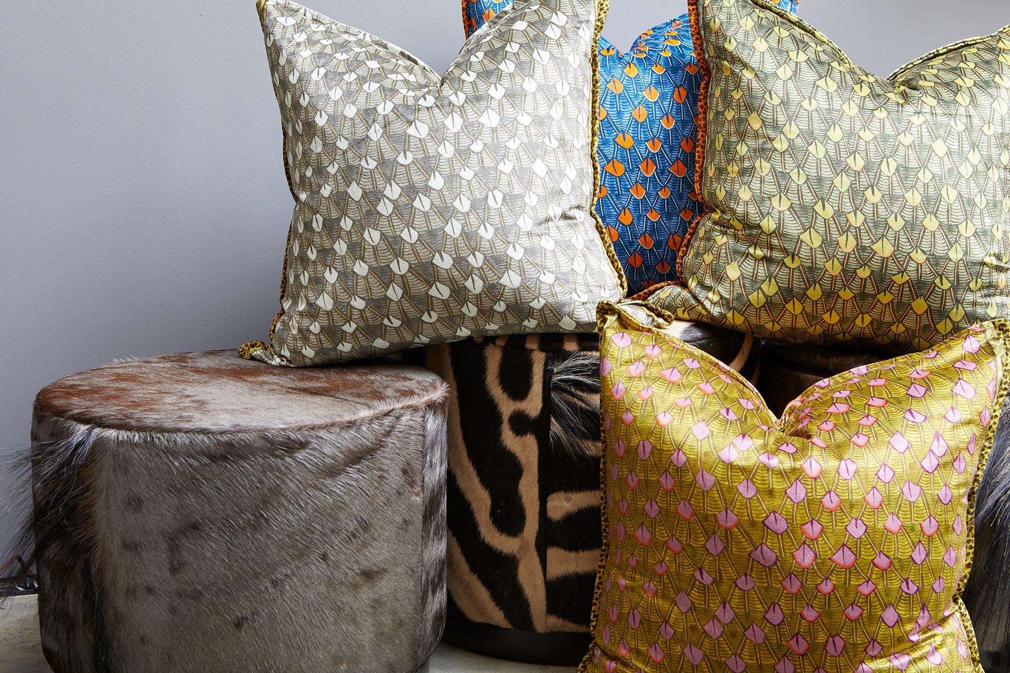 Feather Pillow - Velvet - River Green