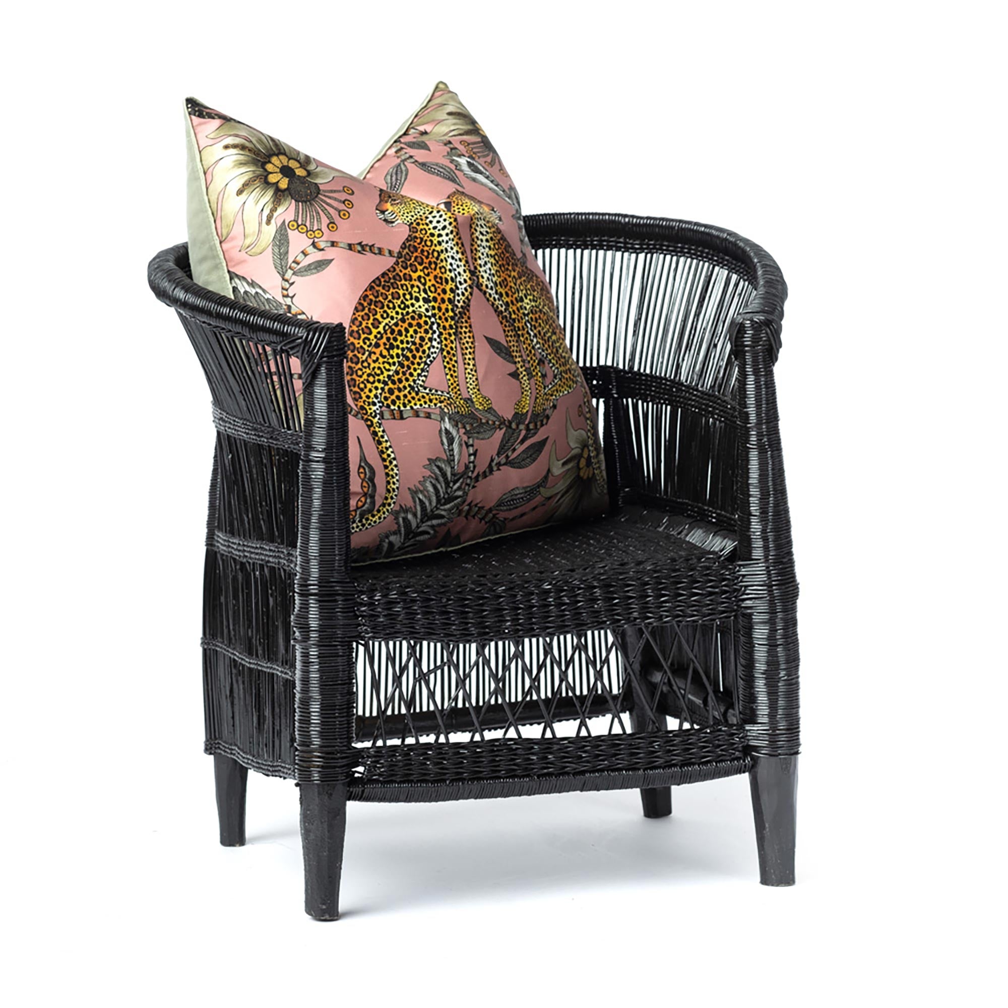 Lovebird Leopards Pillow - Silk - Magnolia