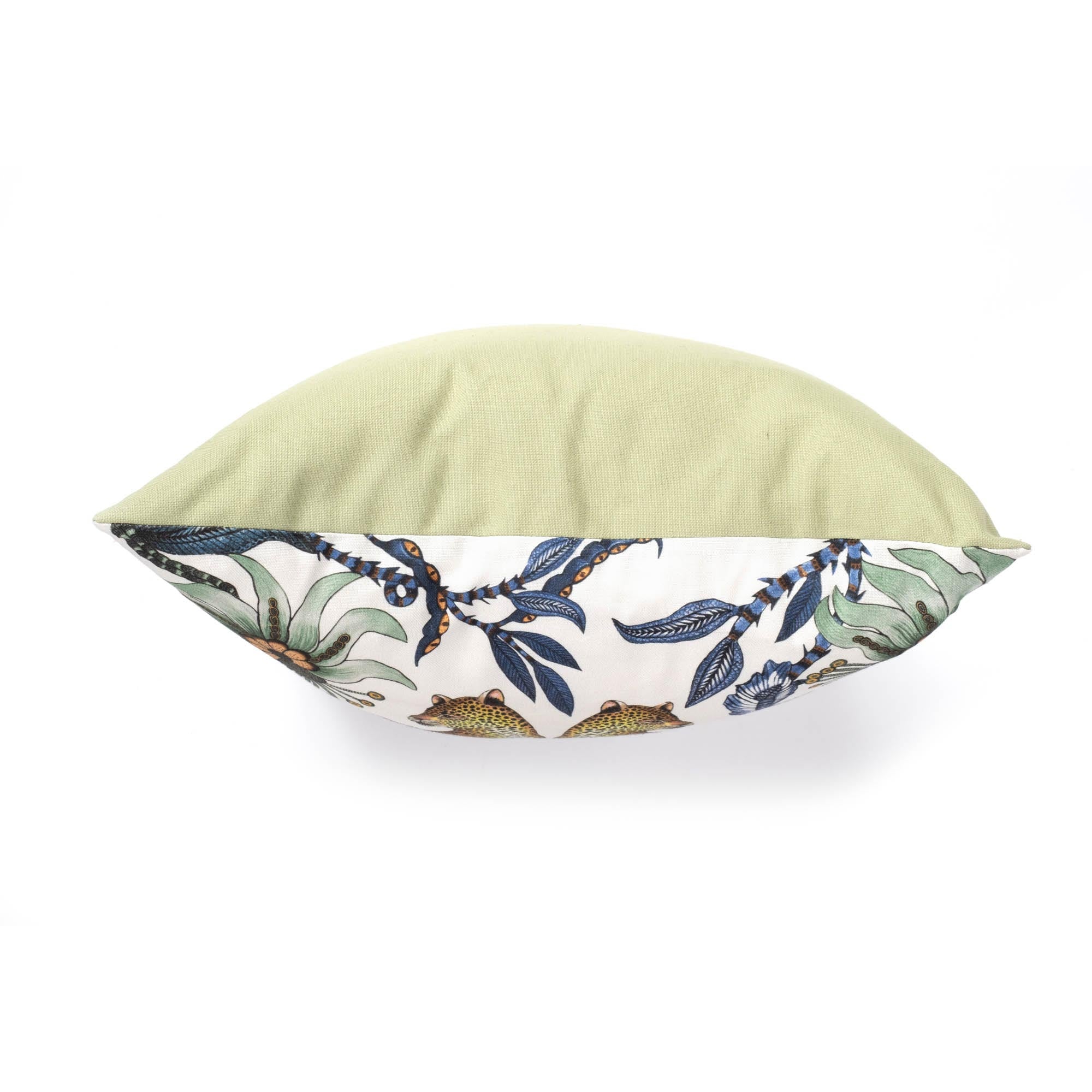 Lovebird Leopards Pillow - Cotton - Tanzanite