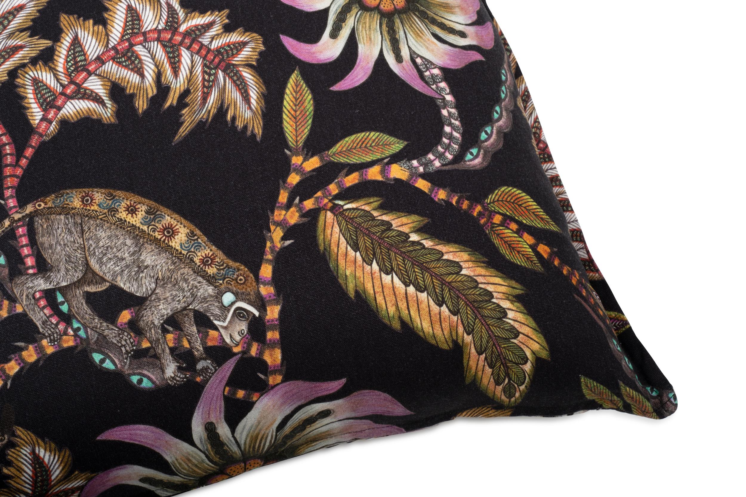 Monkey Bean Pillow - Linen - Night