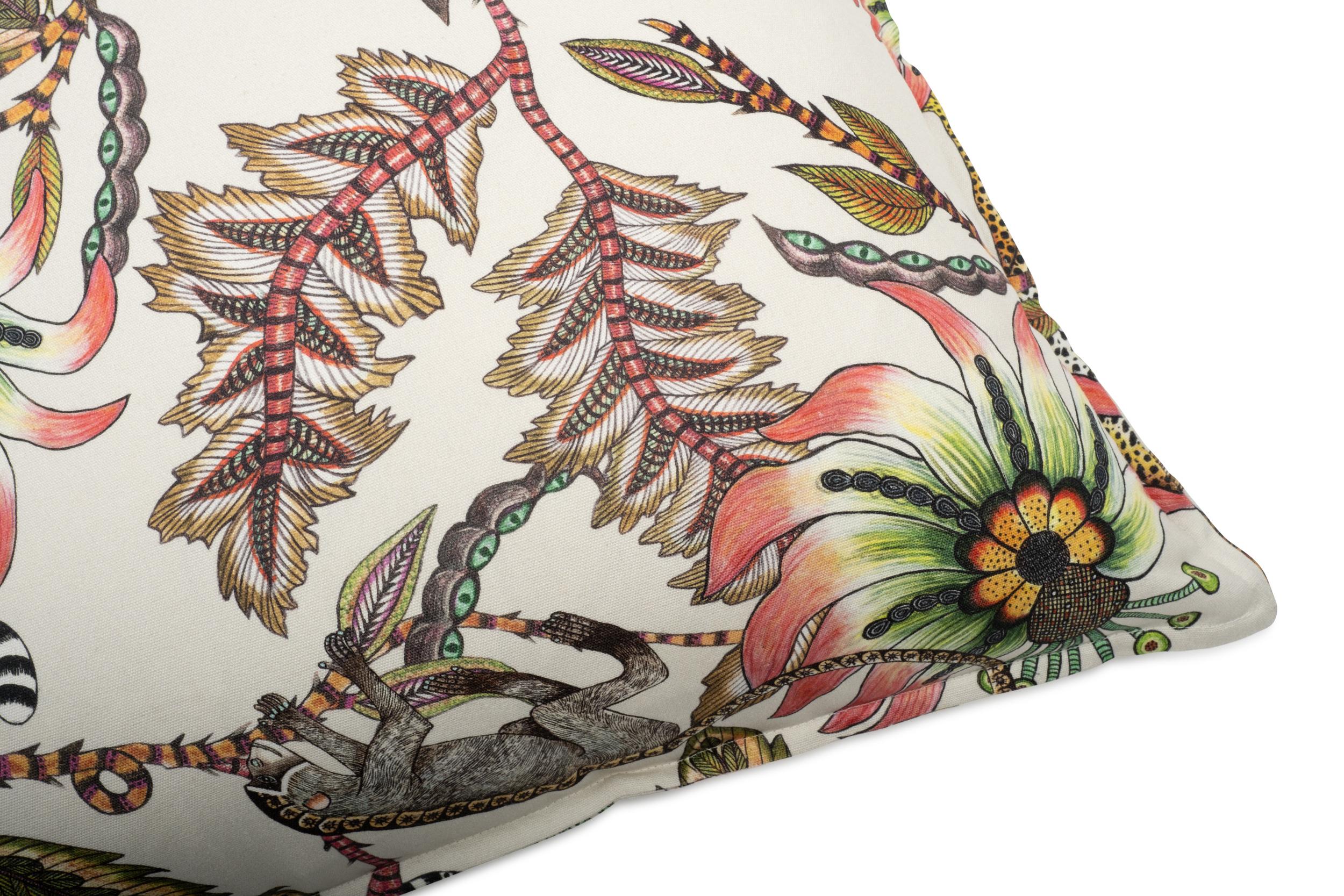 Monkey Bean Pillow - Linen - Parakeet