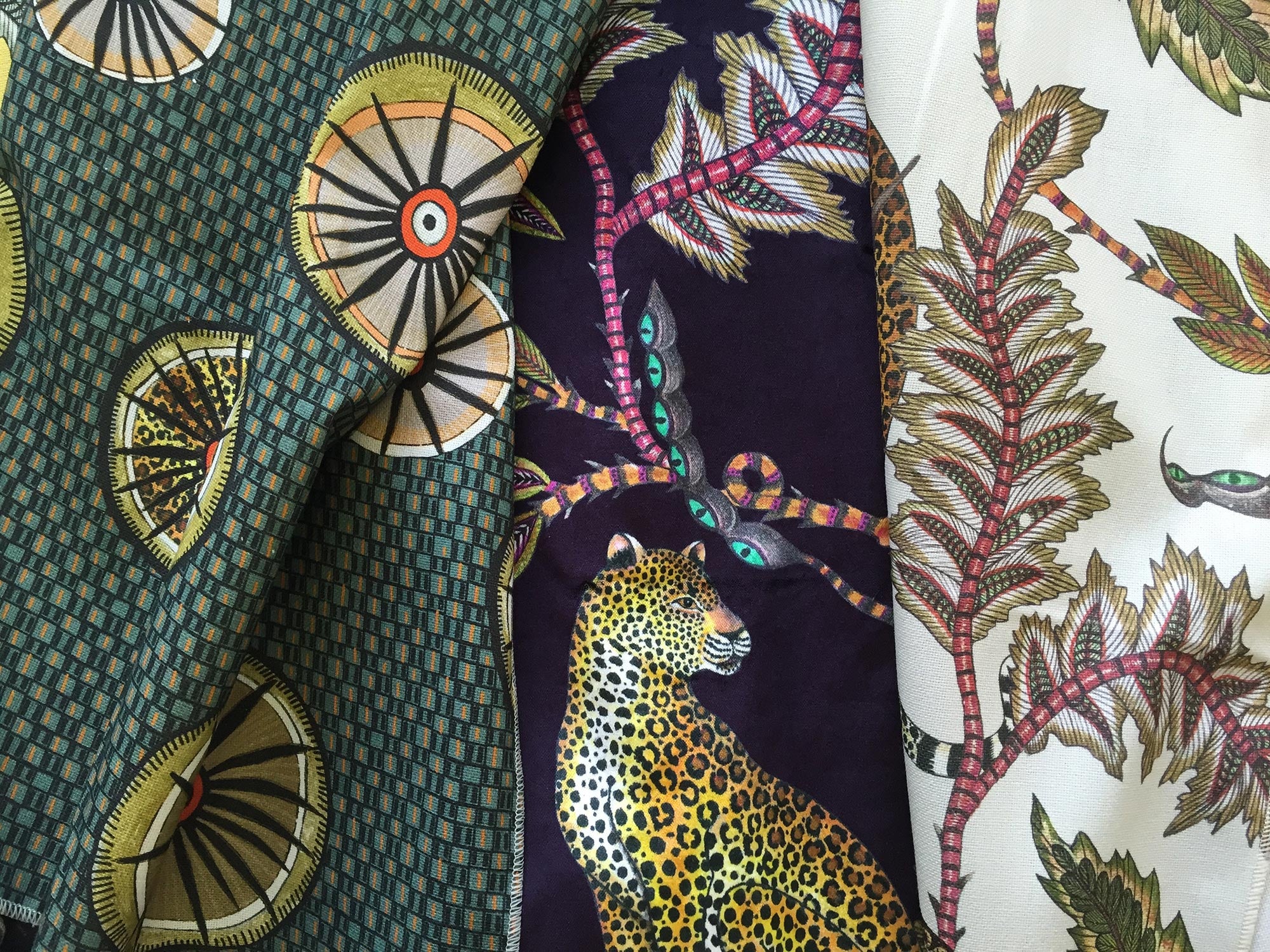 Monkey Bean Fabric - Linen - Parakeet