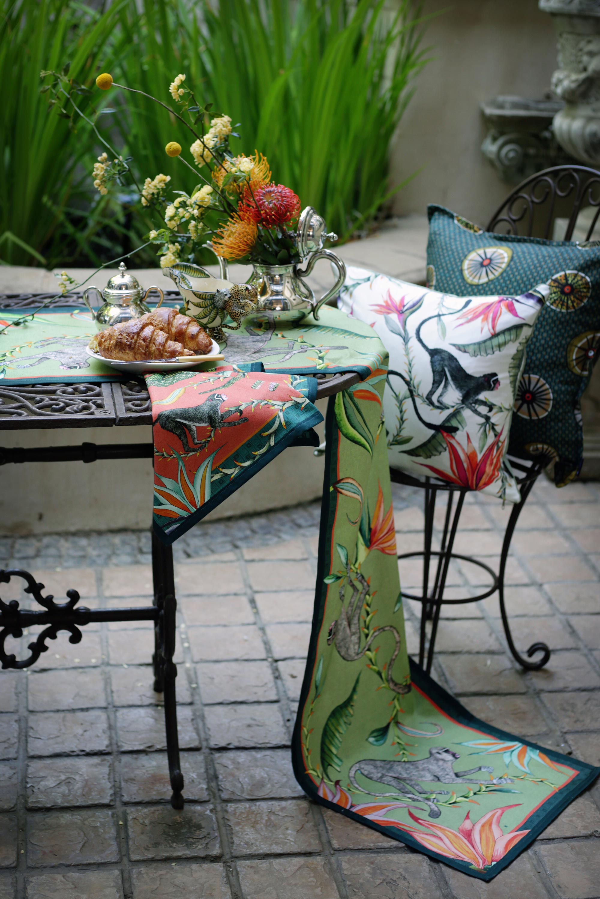 Monkey Paradise Table Runner - Delta - Large
