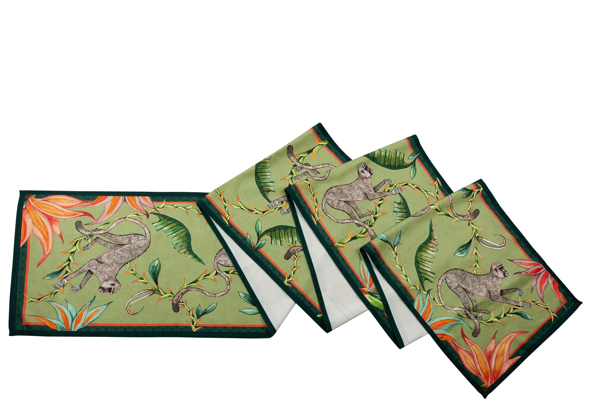 Monkey Paradise Table Runner - Delta - Large