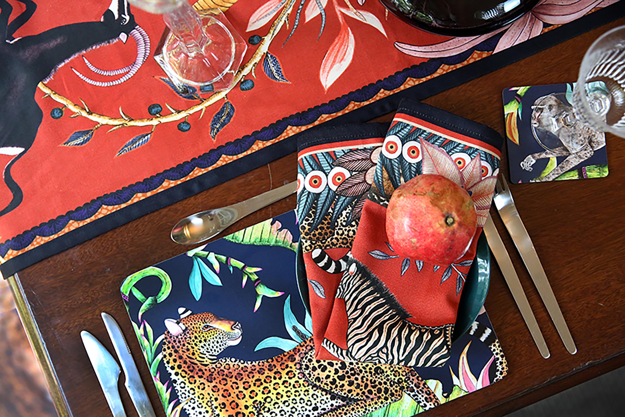 Sable Table Runner - Royal Red - Large