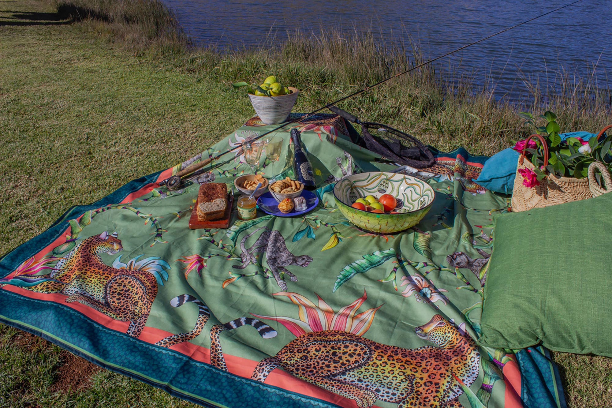 Monkey Paradise Tablecloth - Cotton - Delta - Square