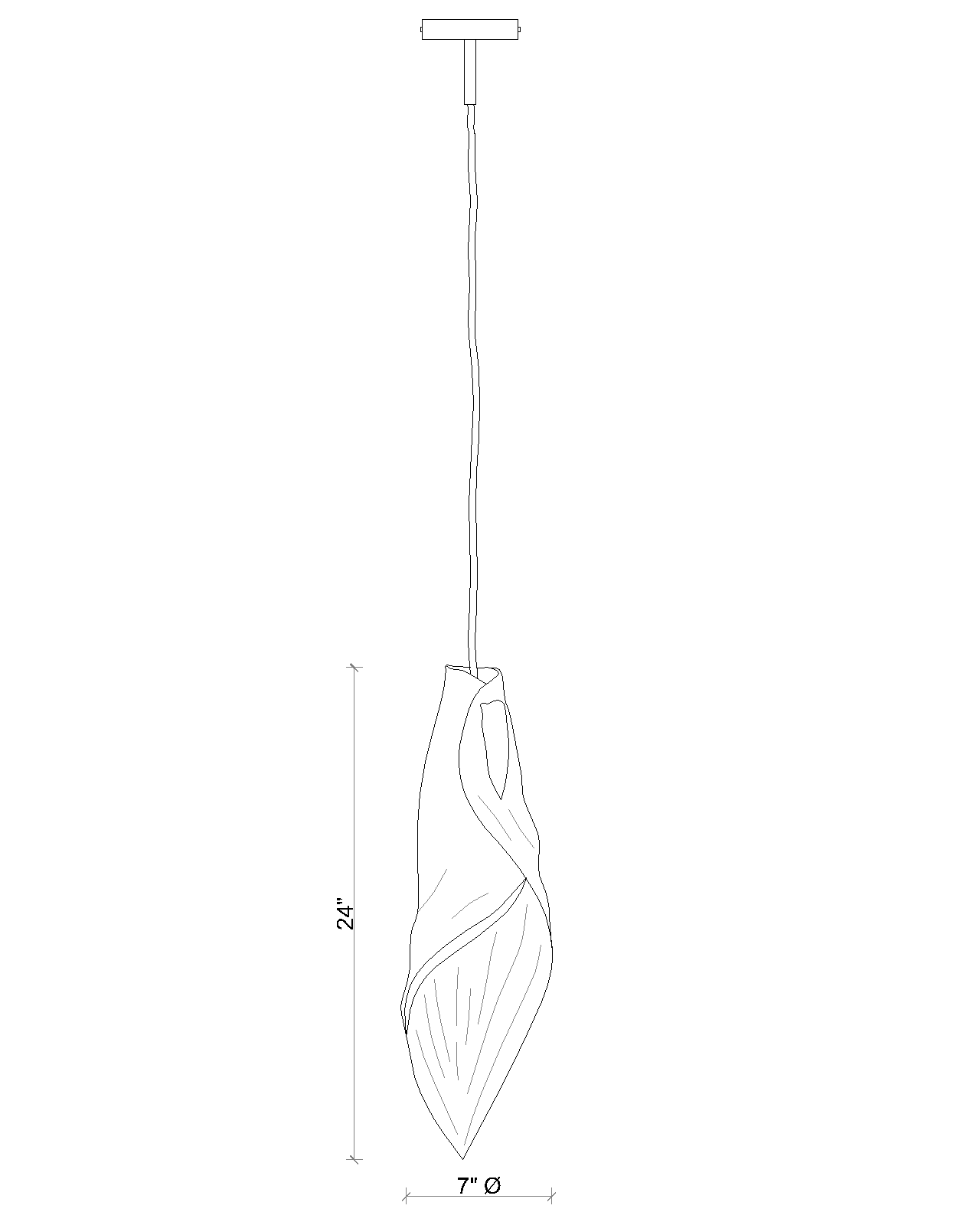 Pierced Blade Light - Medium - Bone/Gold