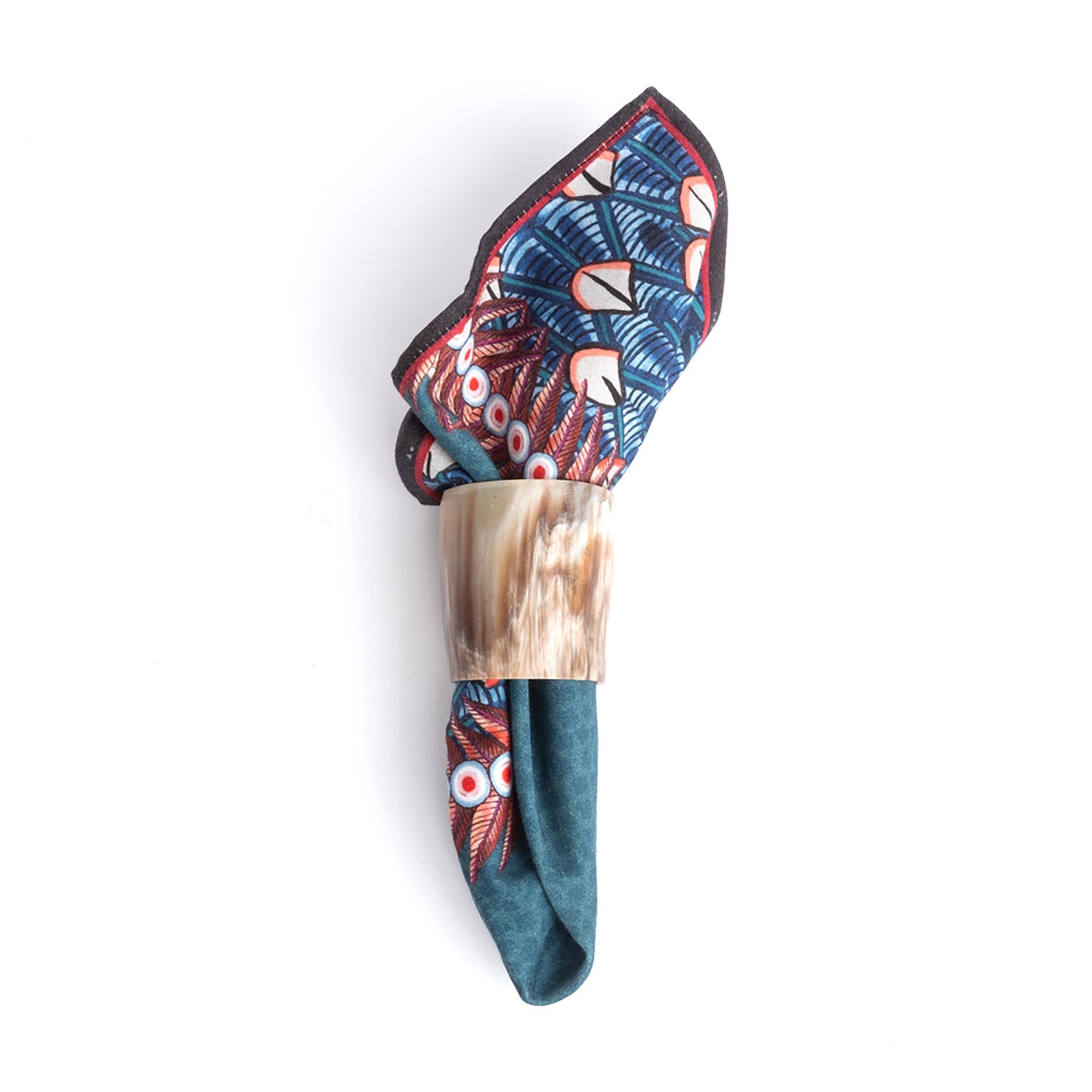 Cow Horn Napkin Rings (S/4)