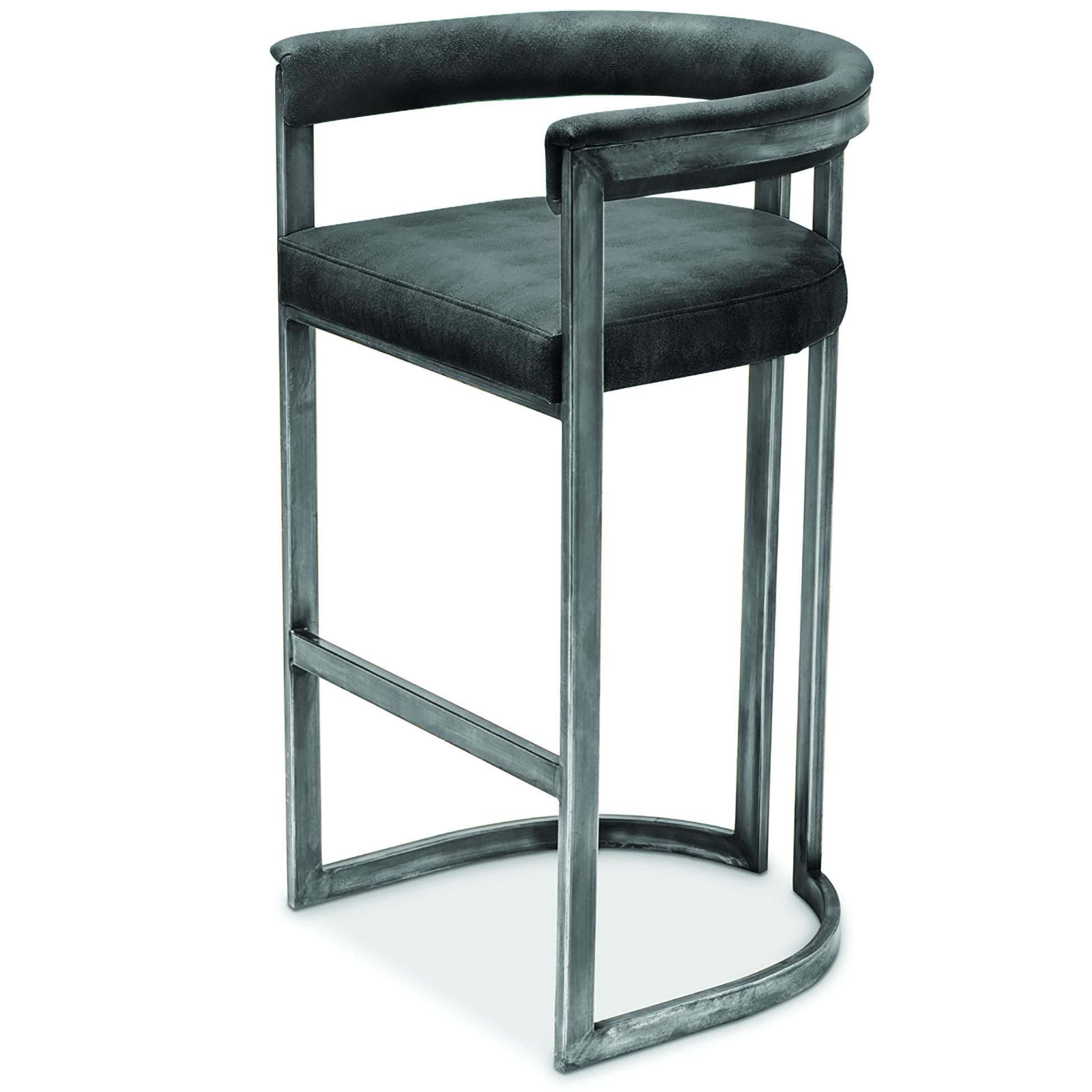 Agate Bar Stool - Aged Steel