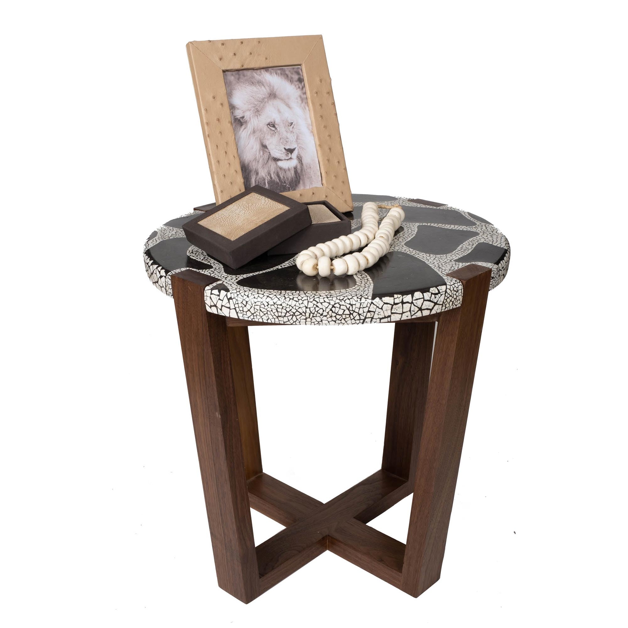 Ostrich Leather Photo Frame - Cream