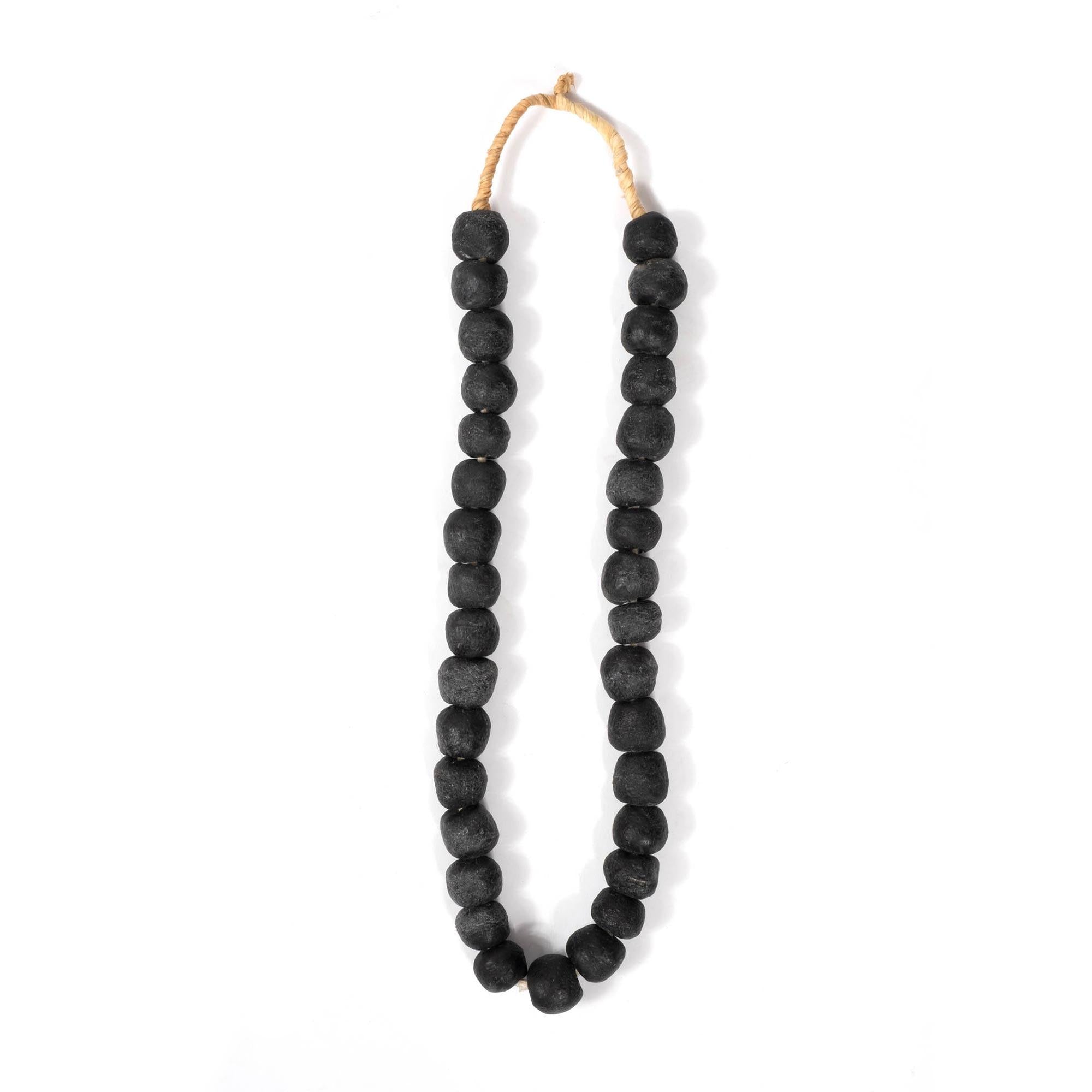 Vintage Sea Glass Beads Black