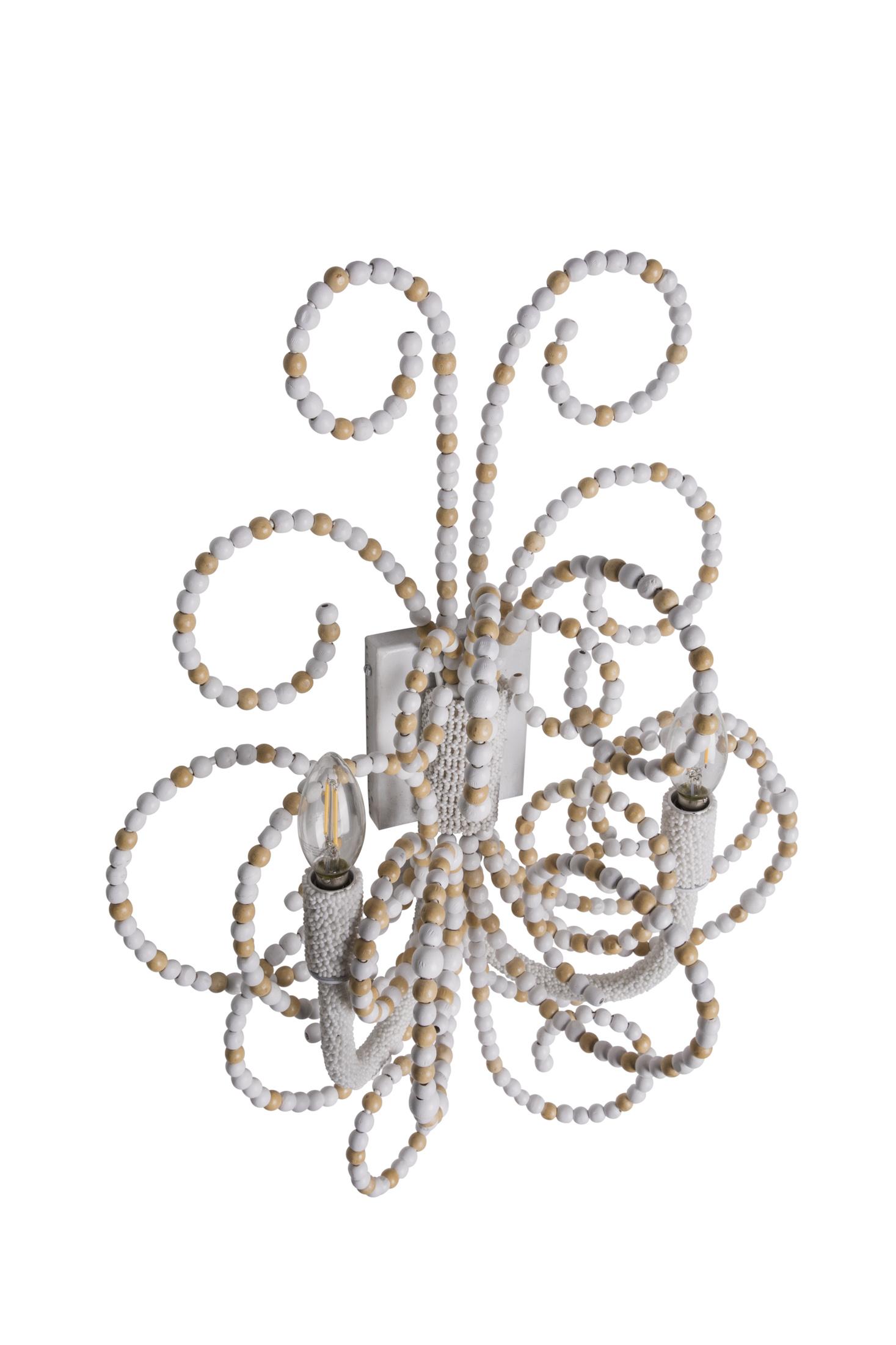 Twirly - Wall Sconce - Natural/White