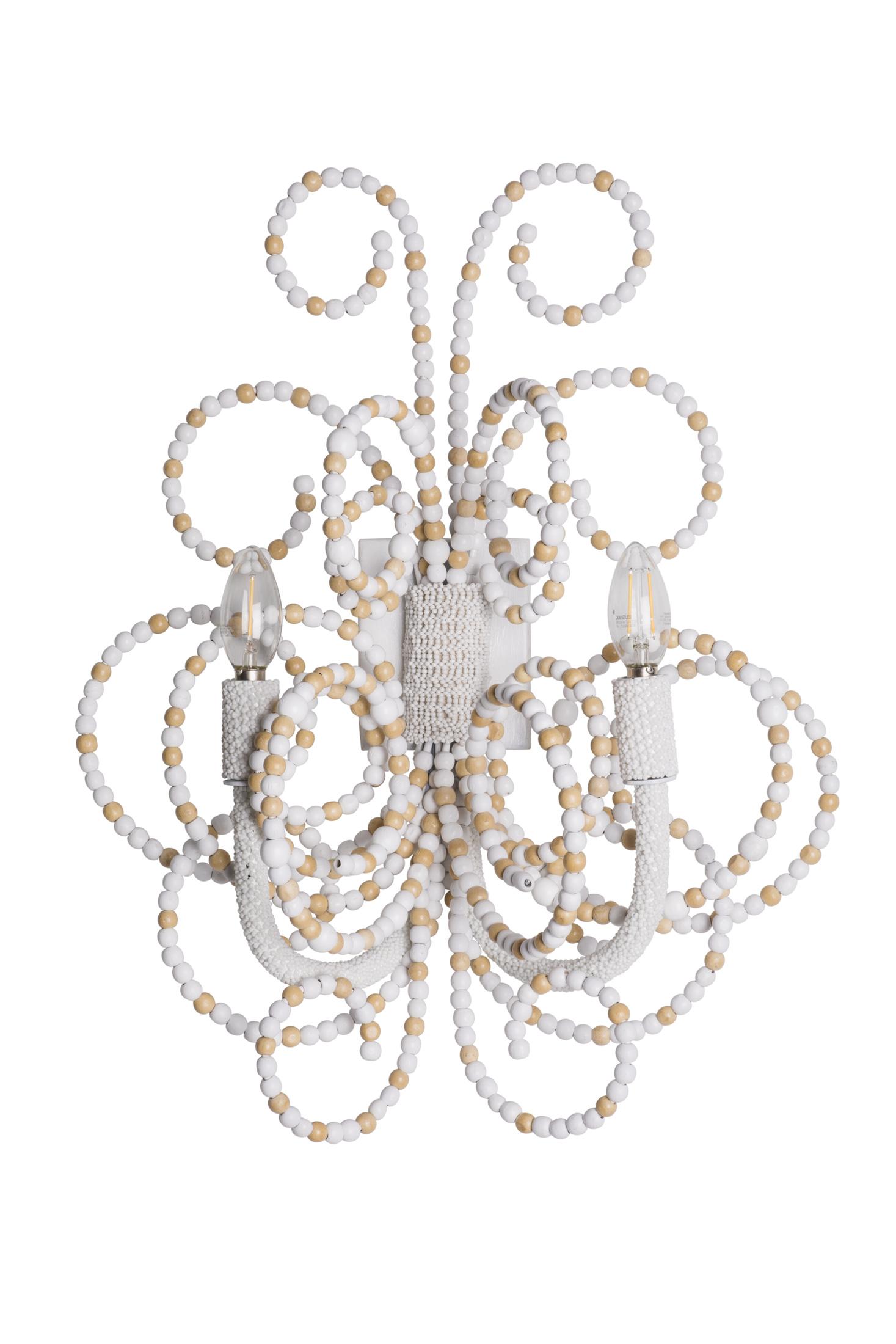 Twirly - Wall Sconce - Natural/White