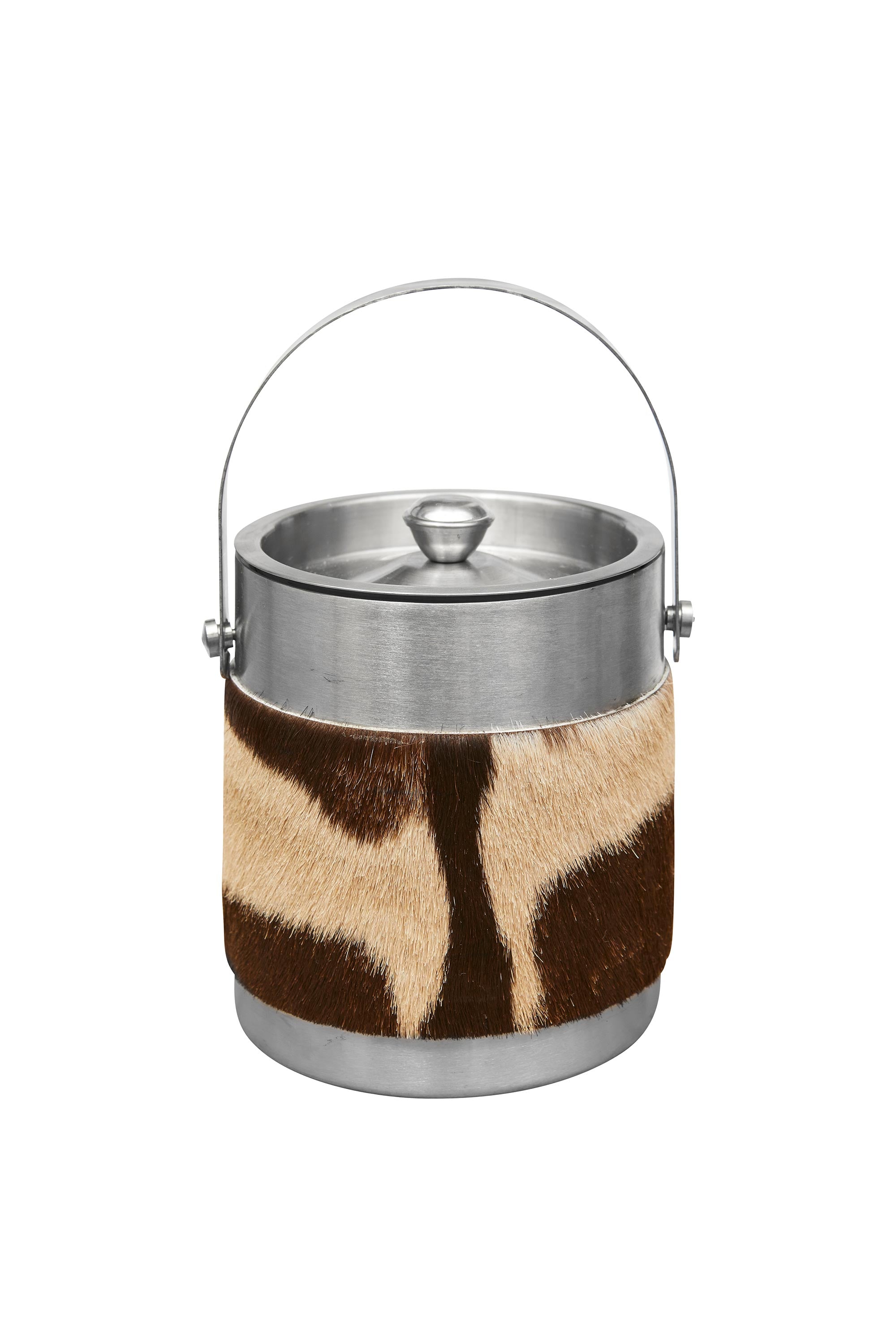 Zebra Hide Ice Bucket