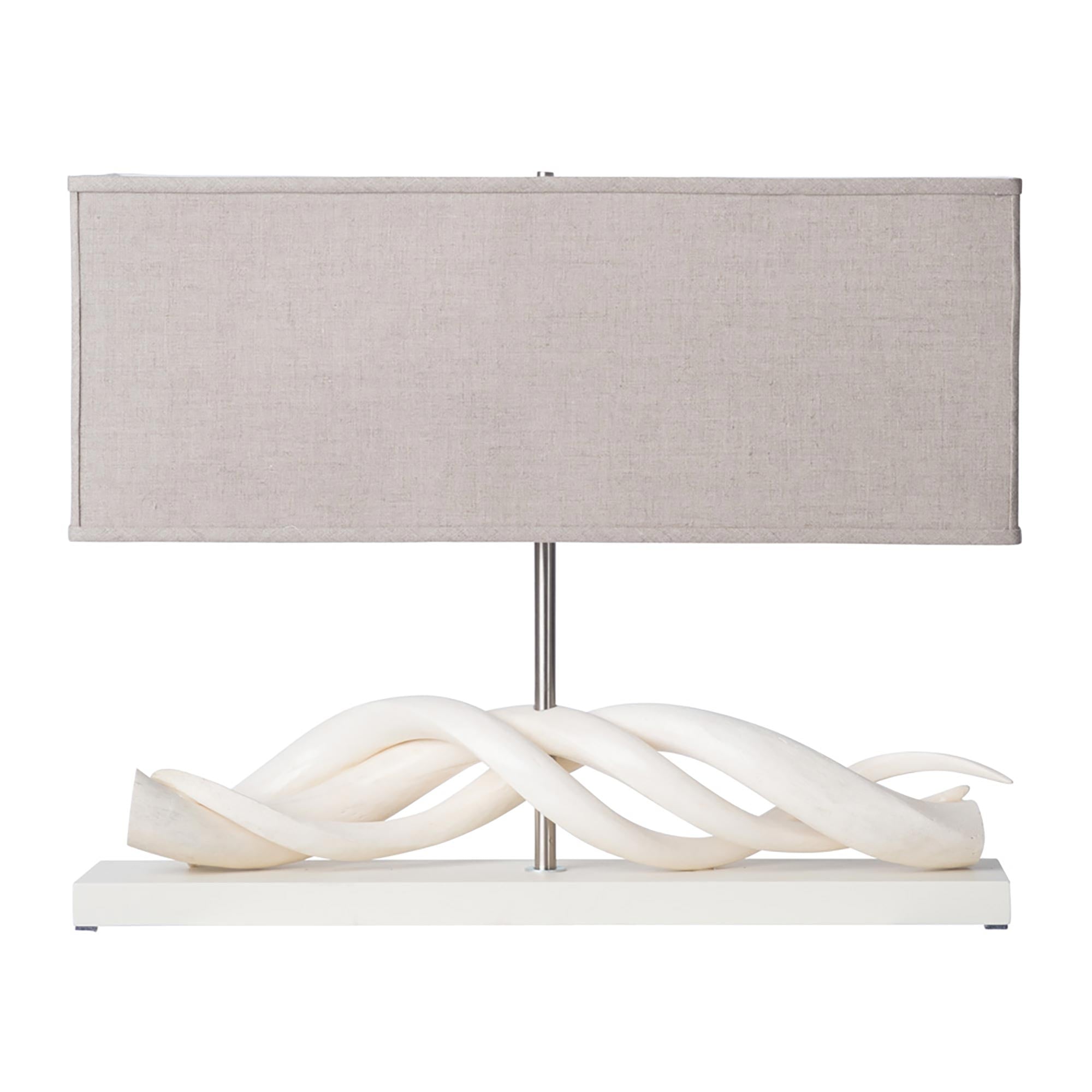 Horizontal Triple Kudu Inner Horn Lamp