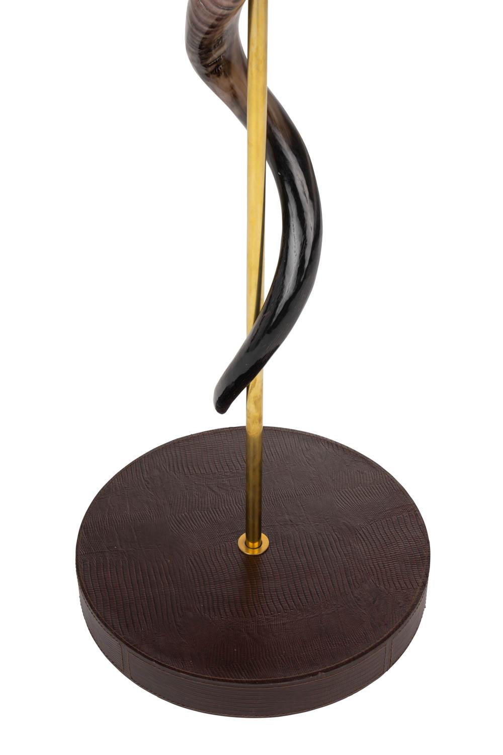 Polished Kudu Horn Single Twist Floor Lamp