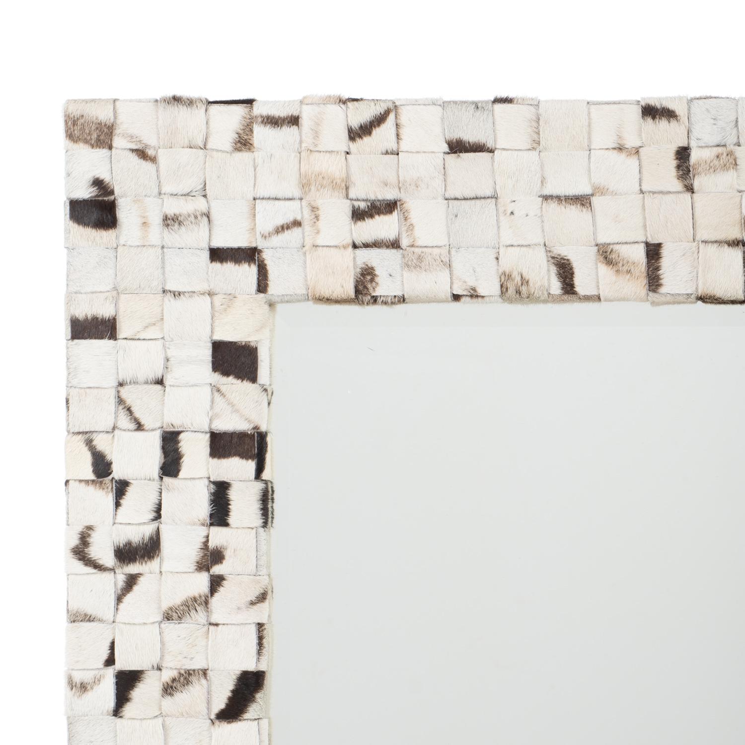 Zebra Hide Woven Mirror