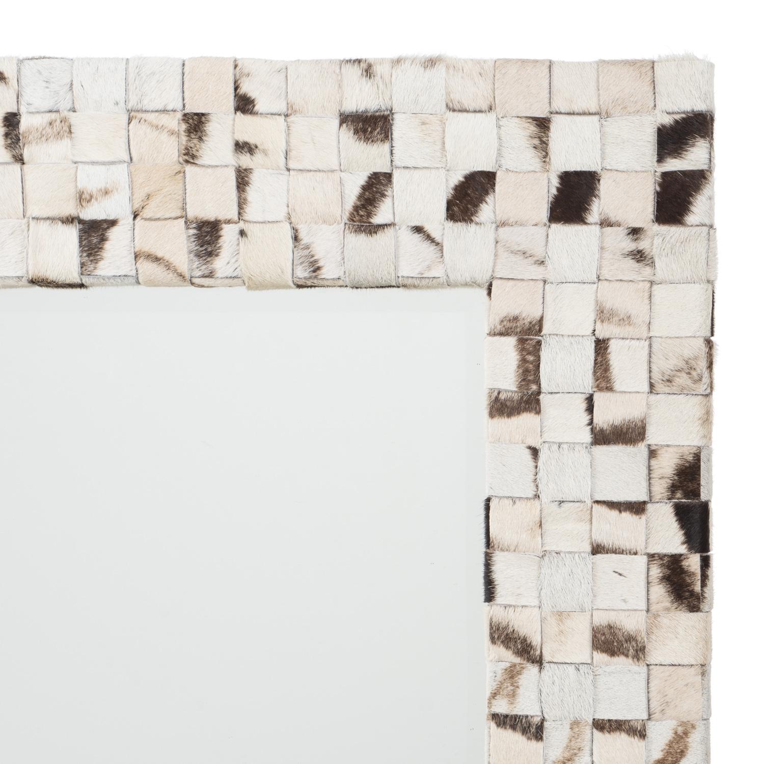 Zebra Hide Woven Mirror