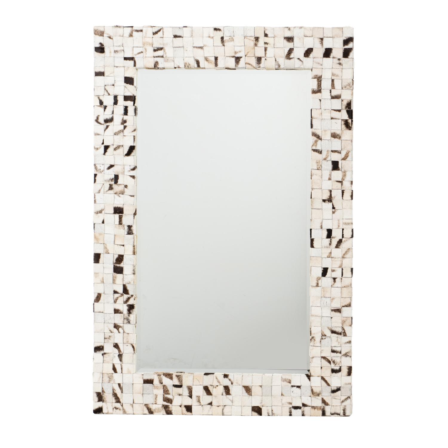 Zebra Hide Woven Mirror