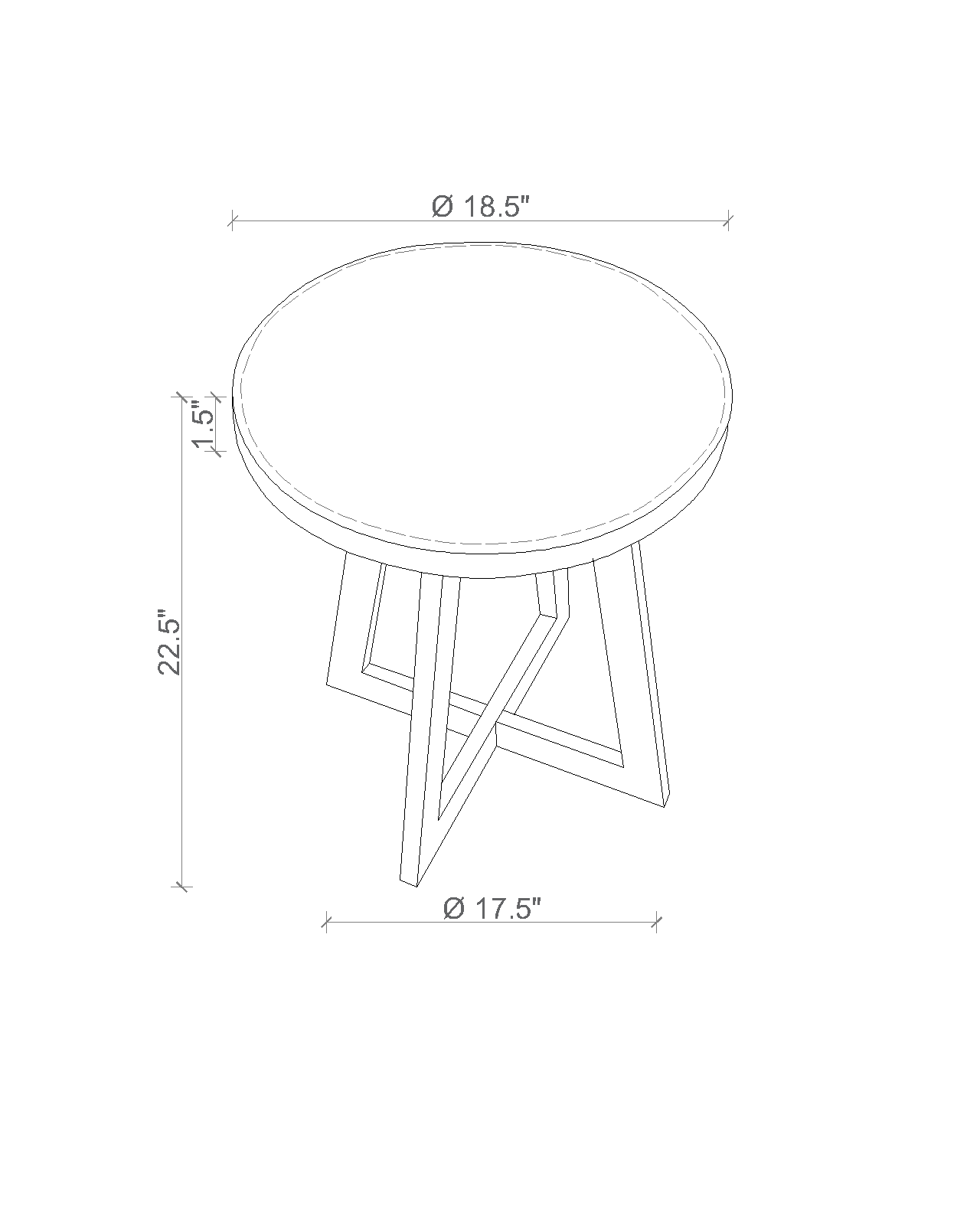 Natural Oak Table