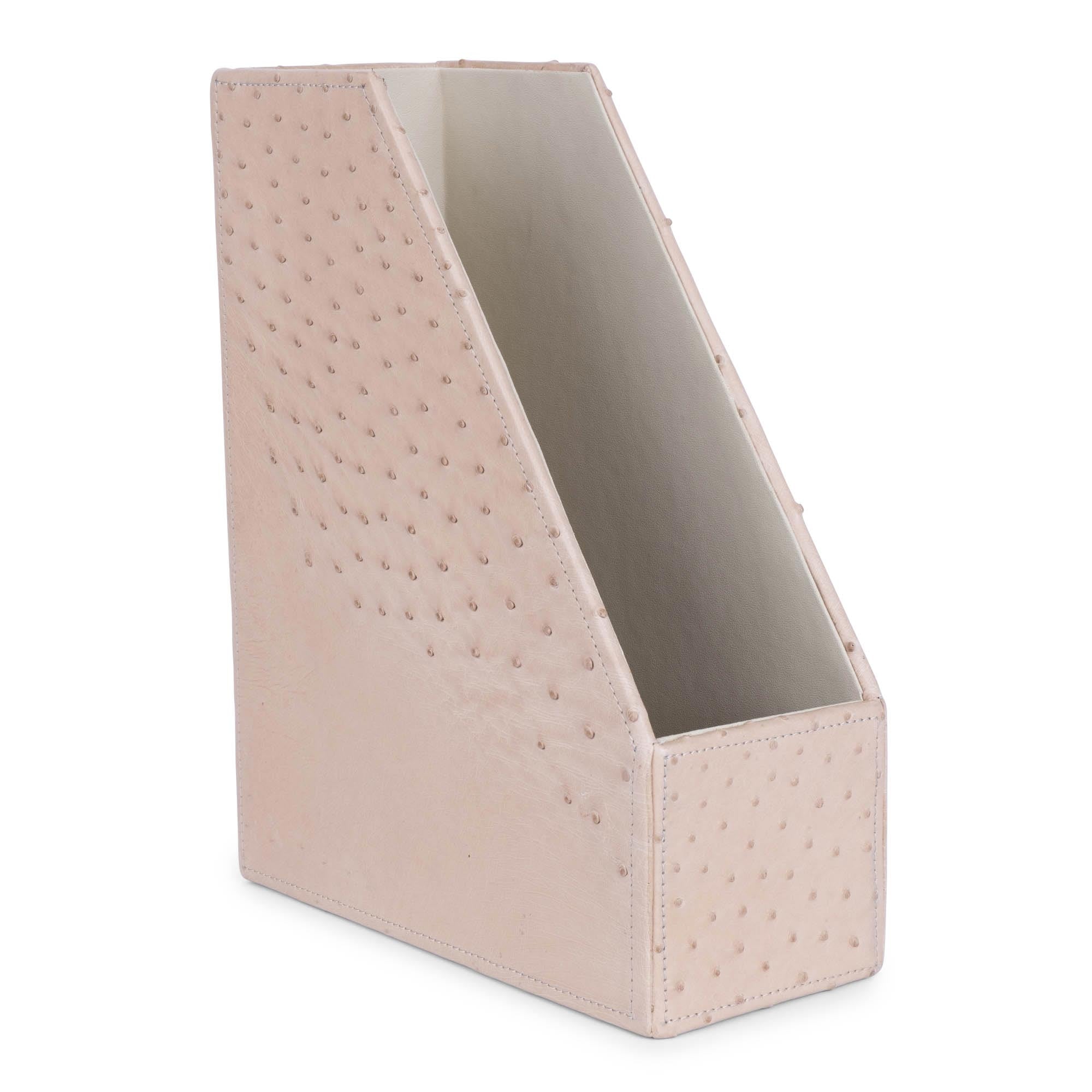 File Holder - Ostrich Leather - Cream